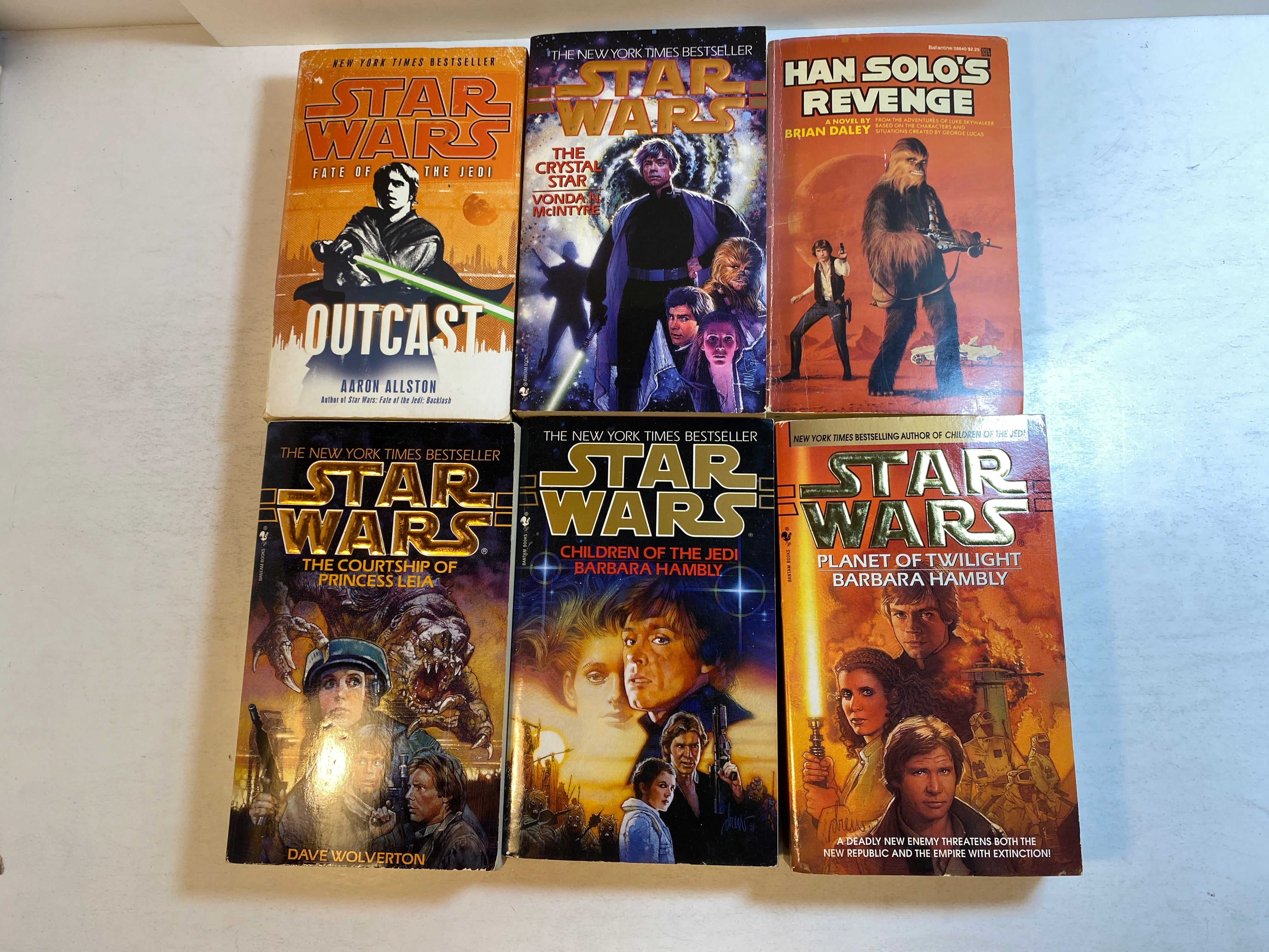 Lot of 6 Star Wars Paperback Novels 1981-2009