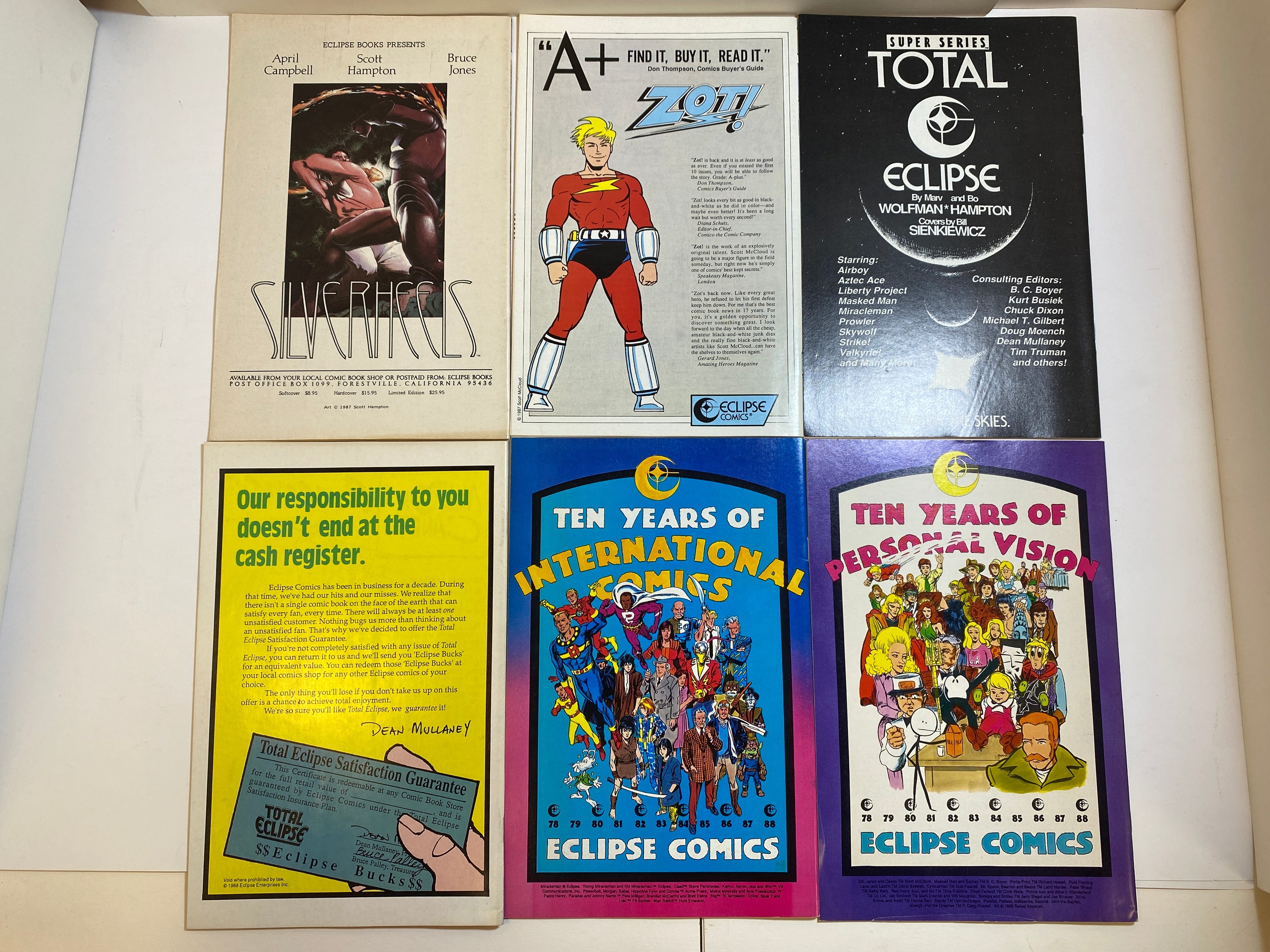 Lot of 6 The Dreamery Eclipse Comics 1987-1988