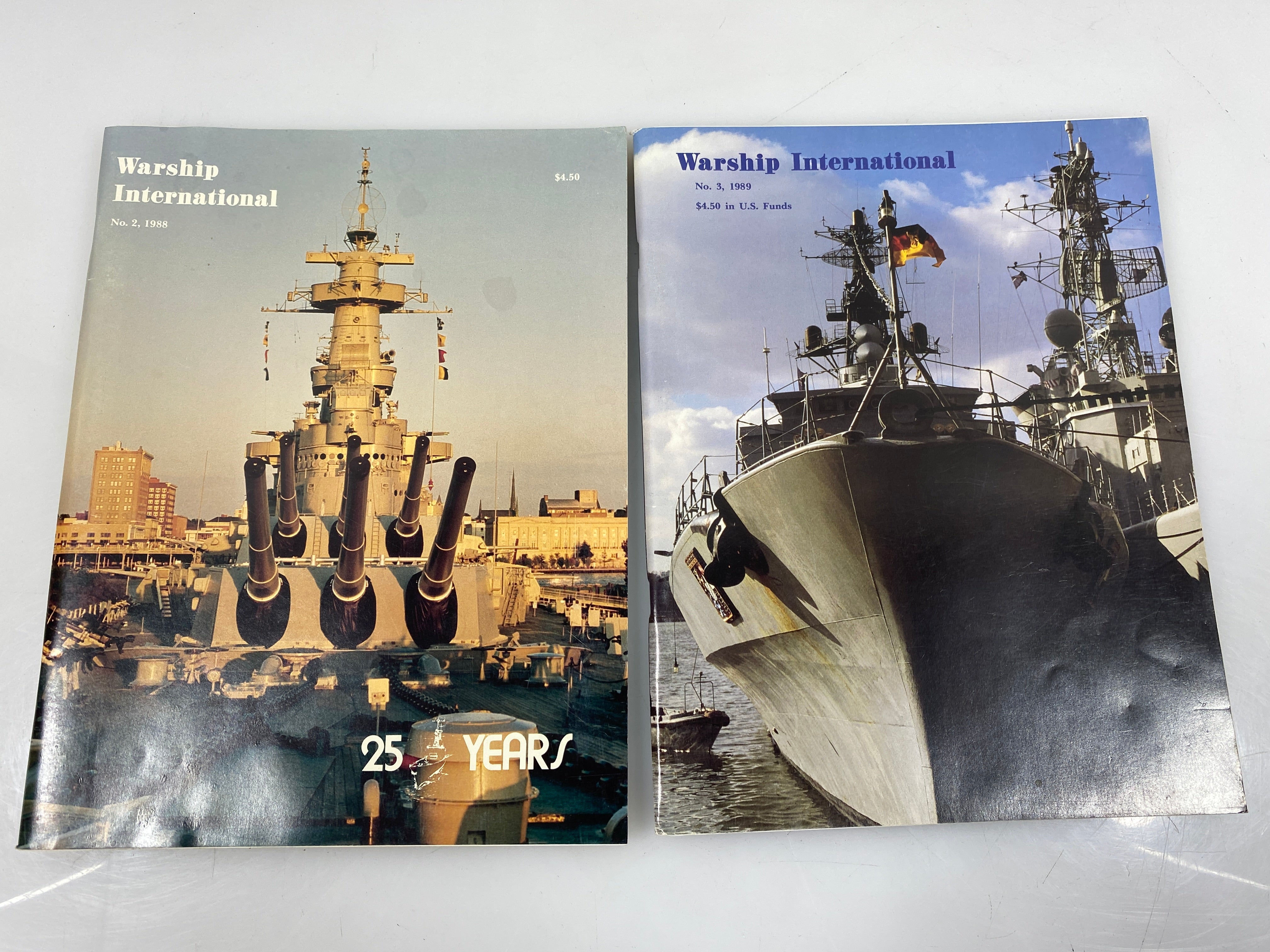 Lot of 6 Warship International Magazines 1988-1989