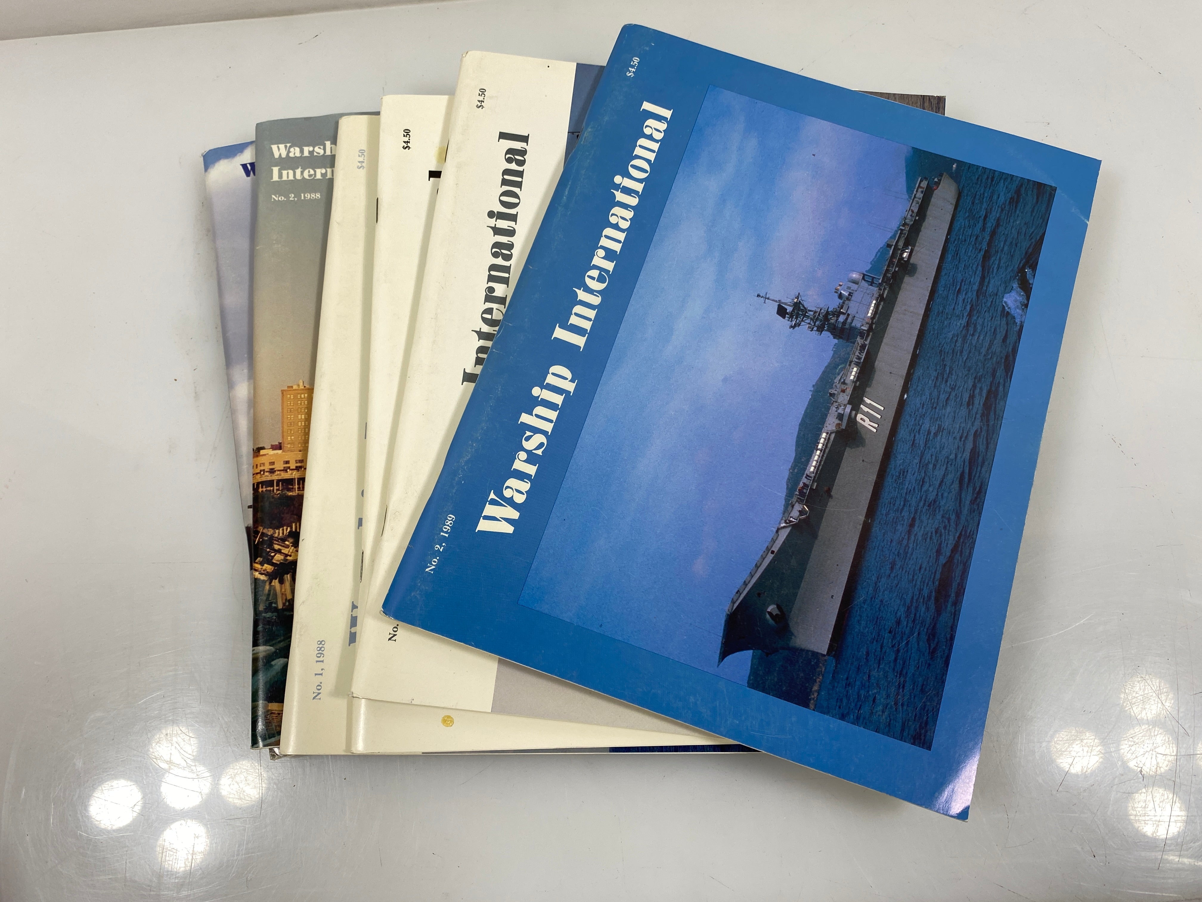 Lot of 6 Warship International Magazines 1988-1989