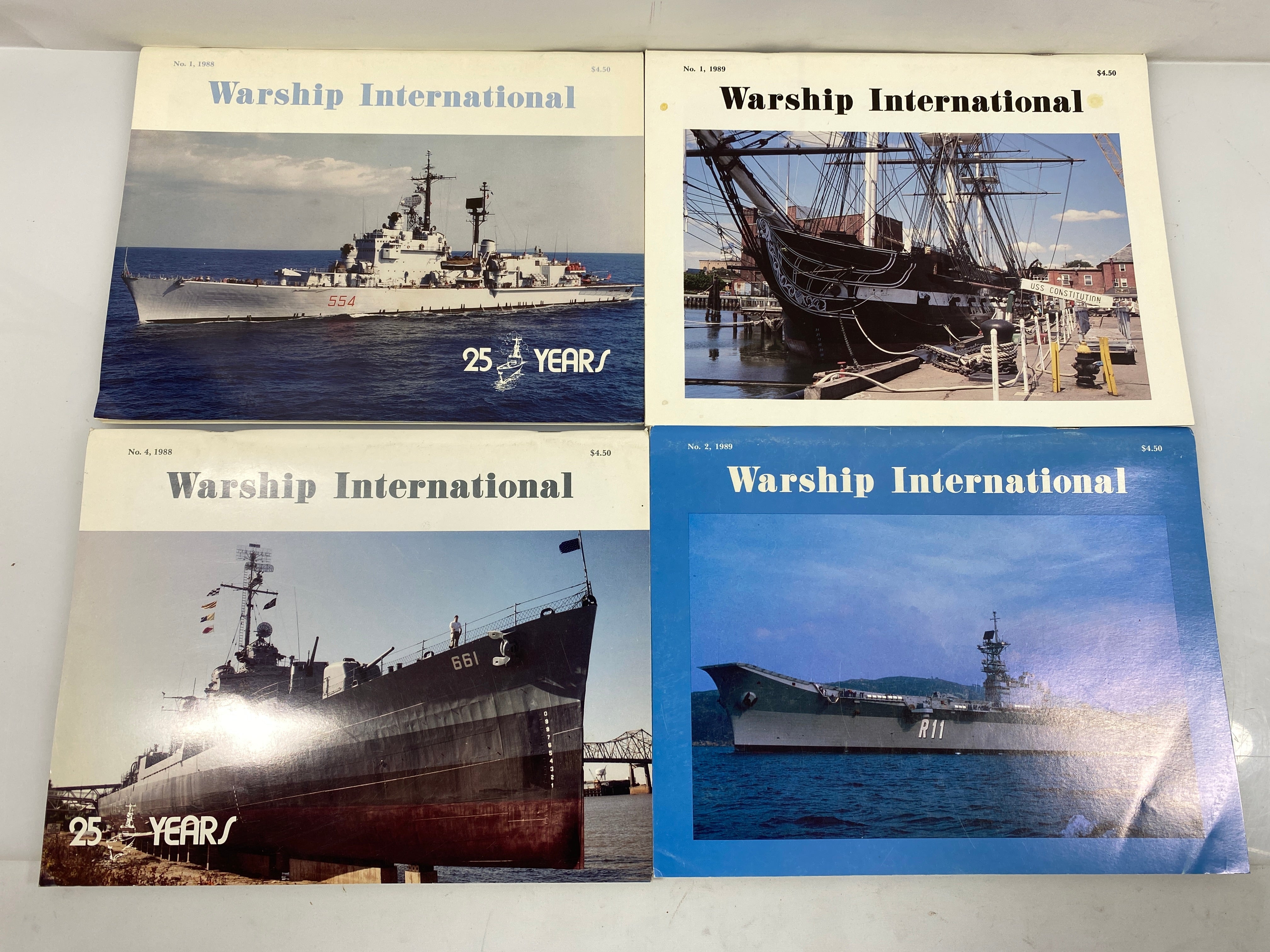 Lot of 6 Warship International Magazines 1988-1989