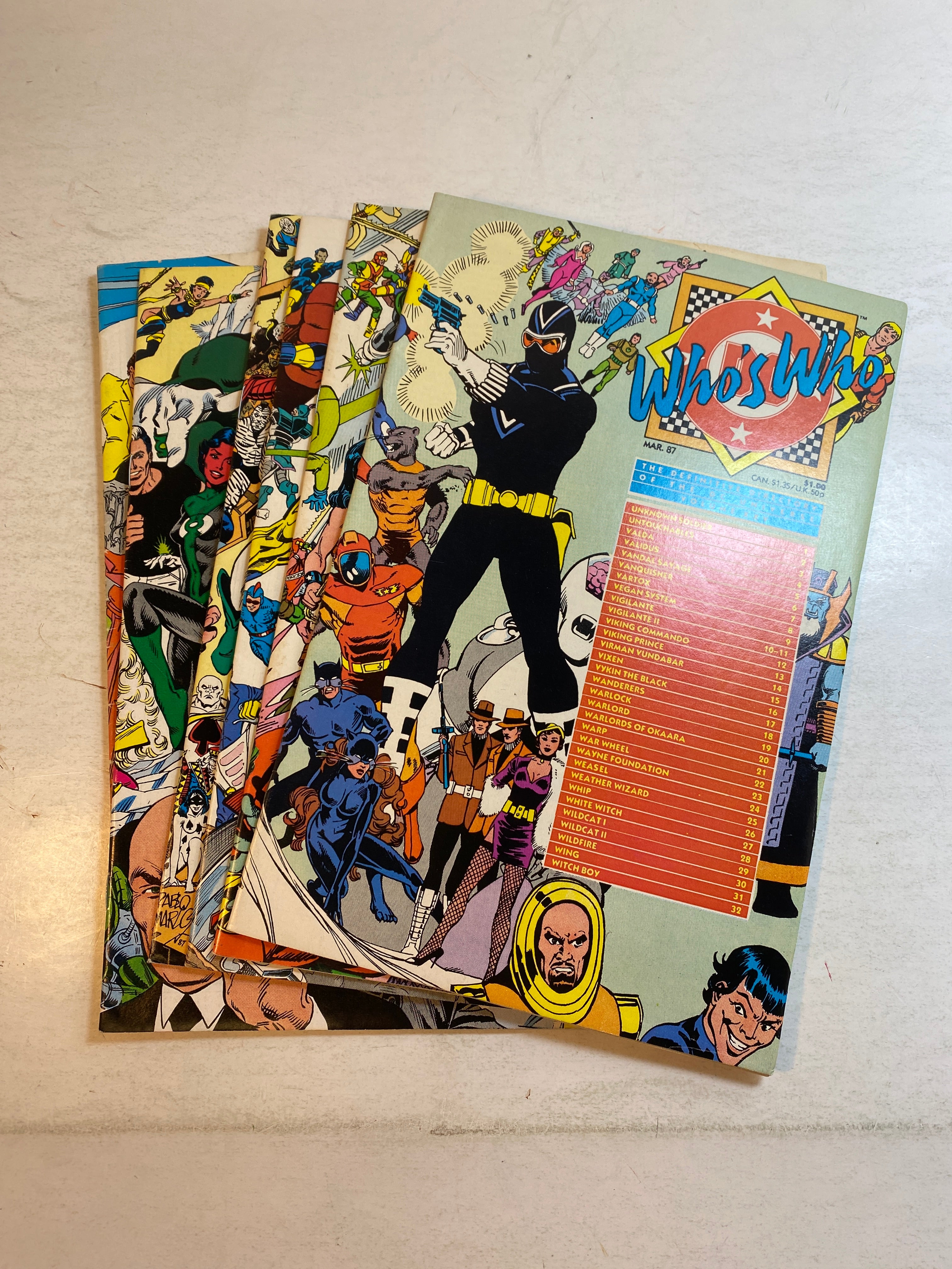 Lot of 6 Who's Who DC Comics 1987