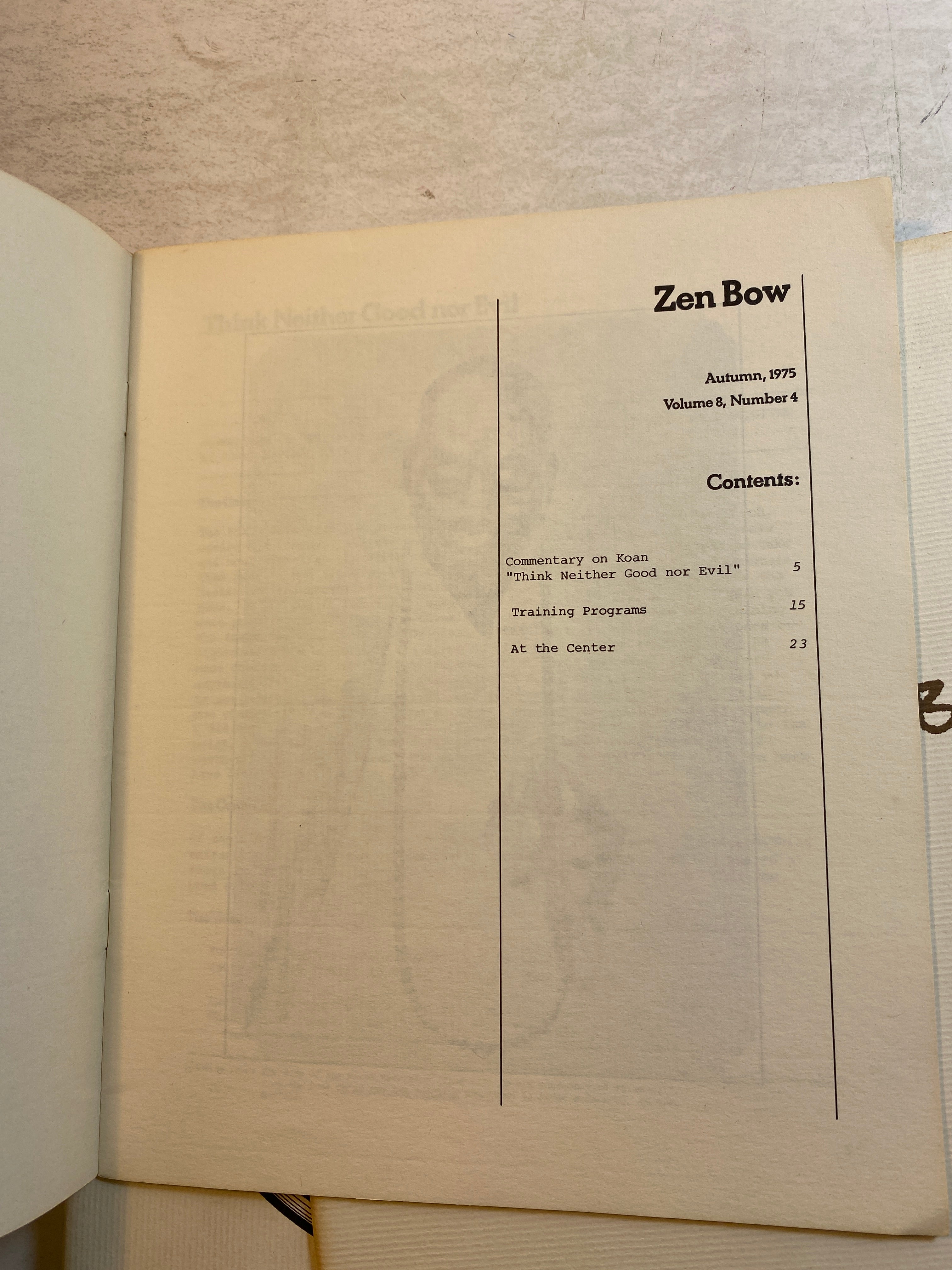 Lot of 6 Zen Bow Magazines 1973-1978
