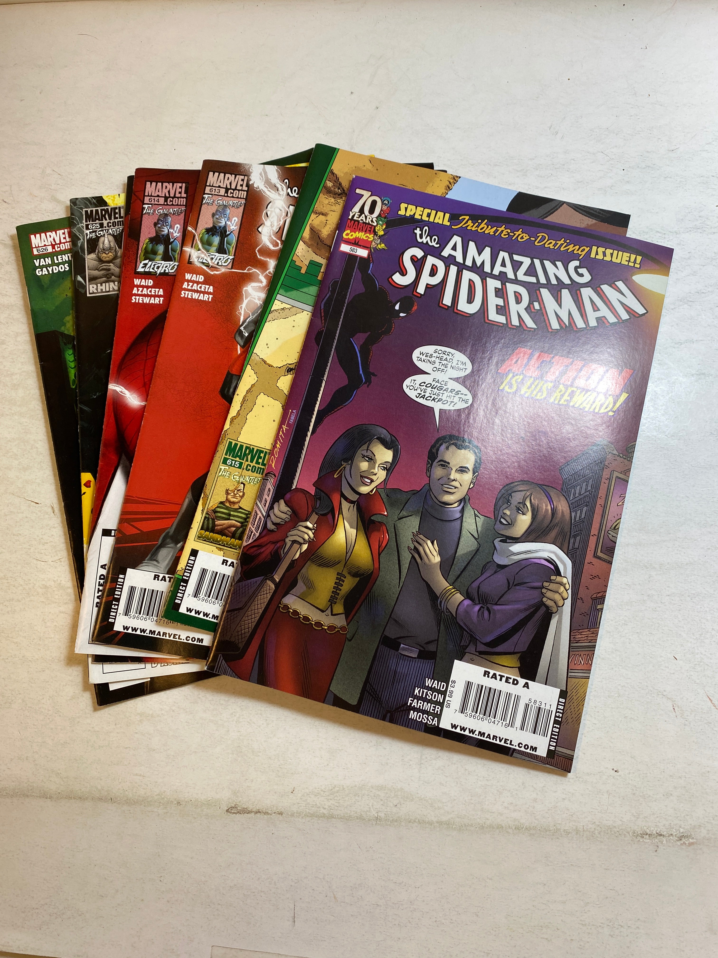 Lot of 7 Amazing Spider-Man Marvel Comics 2009-2010