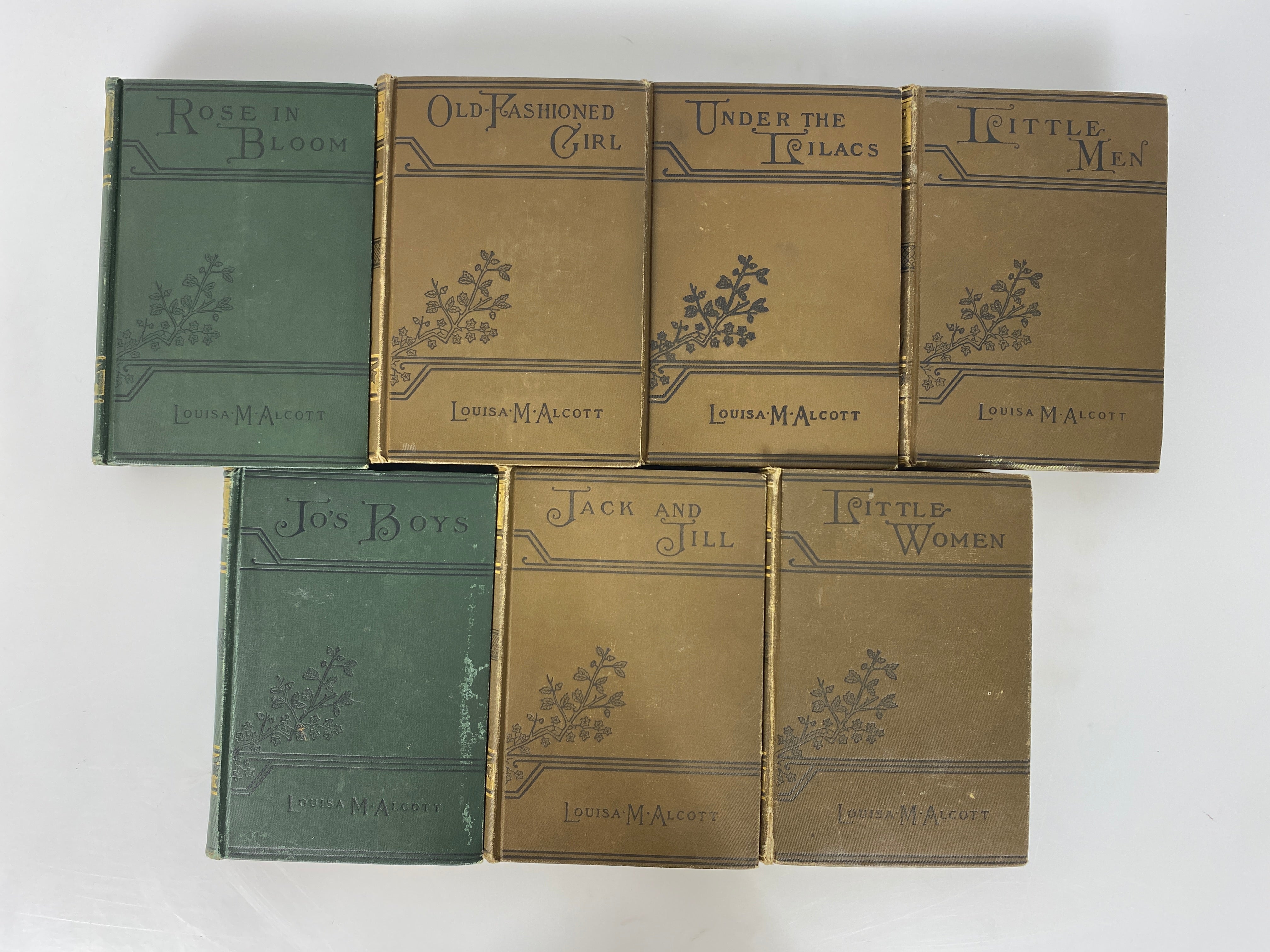 Lot of 7 Antique Louisa May Alcott incl Little Women & Little Men 1906-07 HC