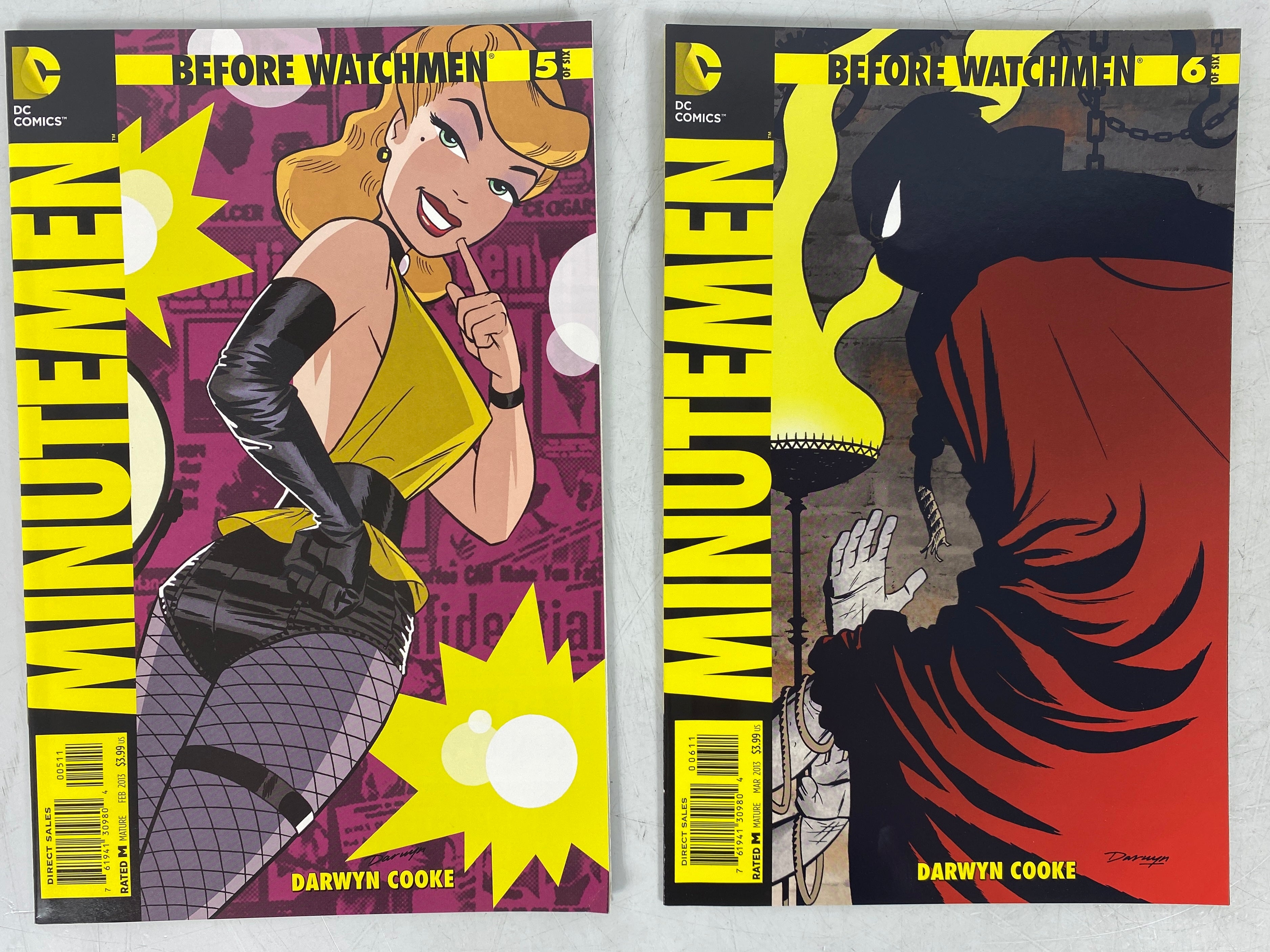 Lot of 7 Before Watchmen Minutemen #1-6 with Variant (2012-2013)