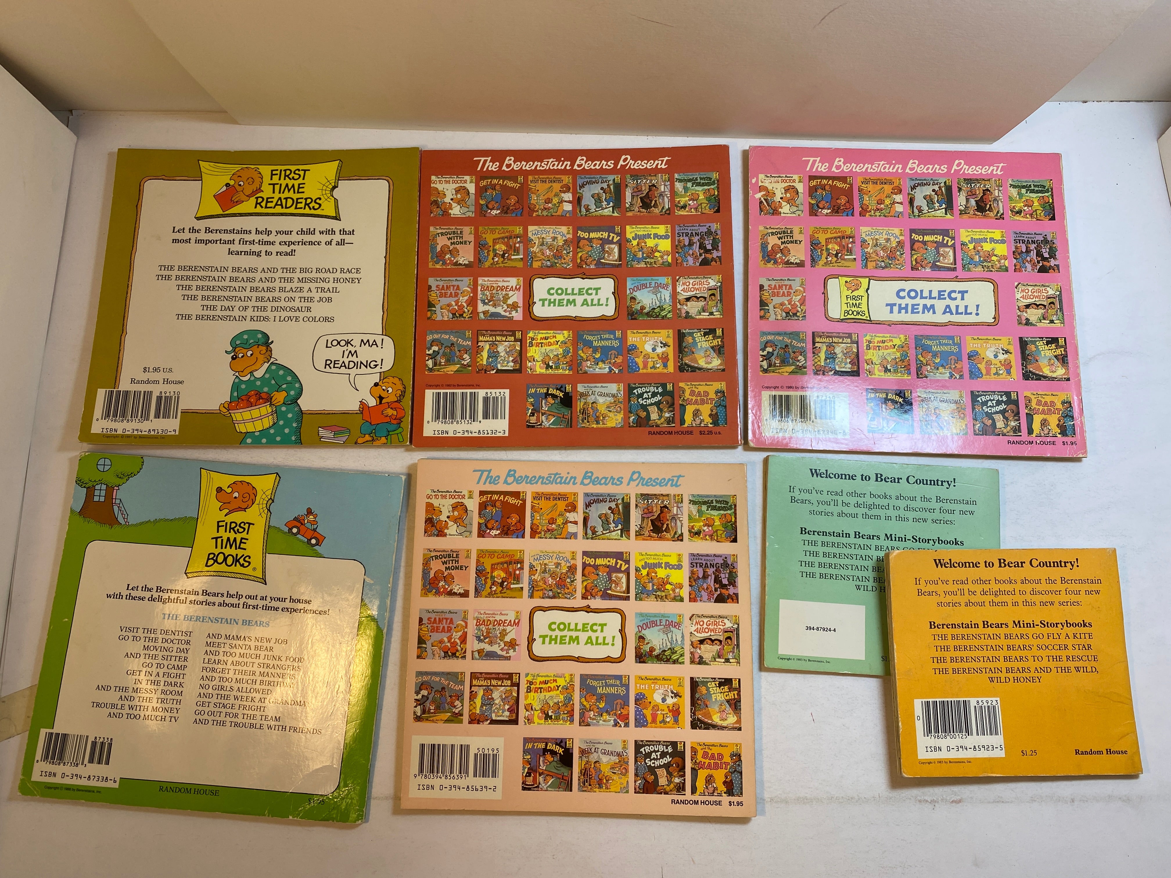 Lot of 7 Berenstain Bears Kids Books SC 1982-1987