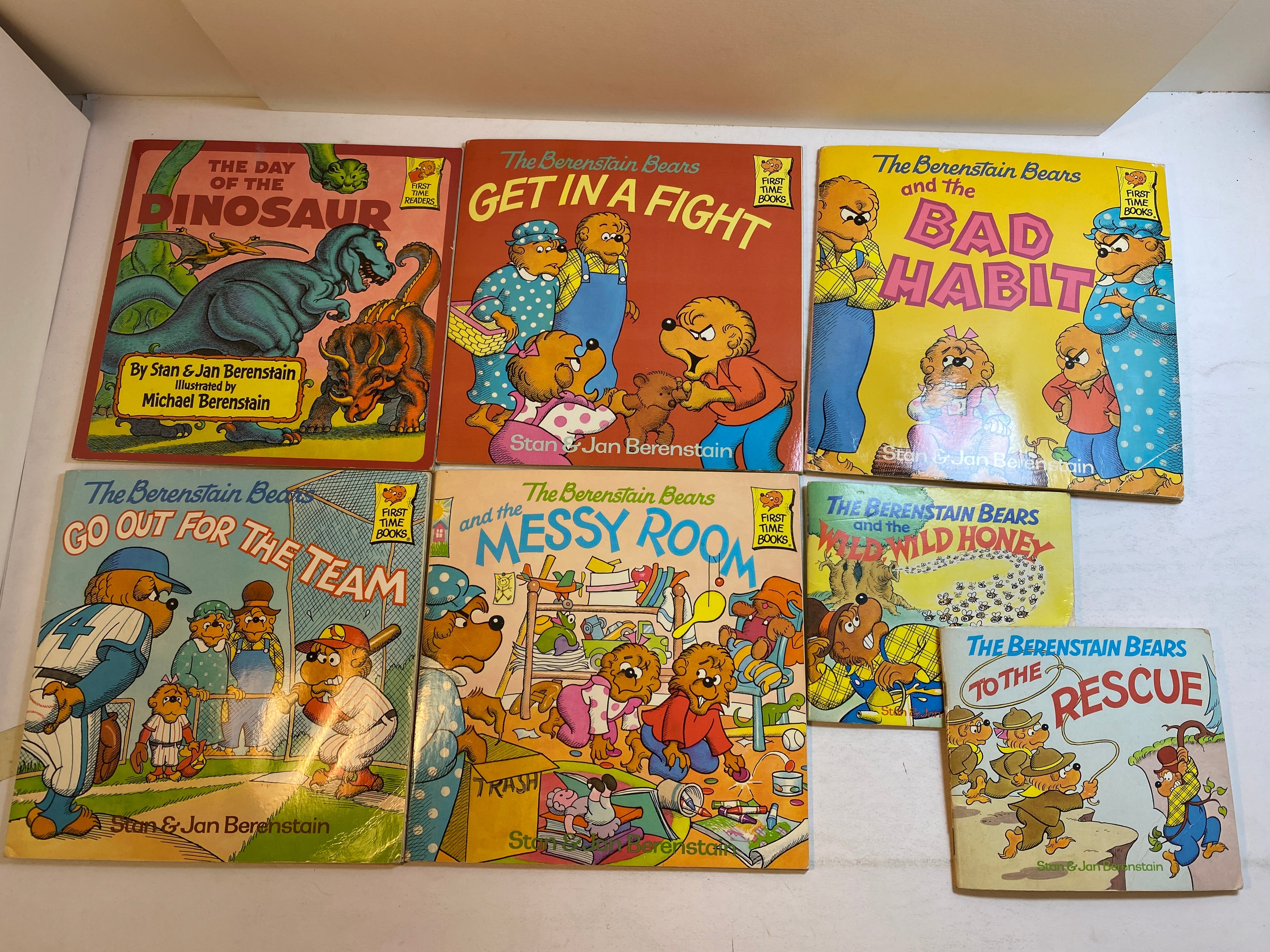 Lot of 7 Berenstain Bears Kids Books SC 1982-1987