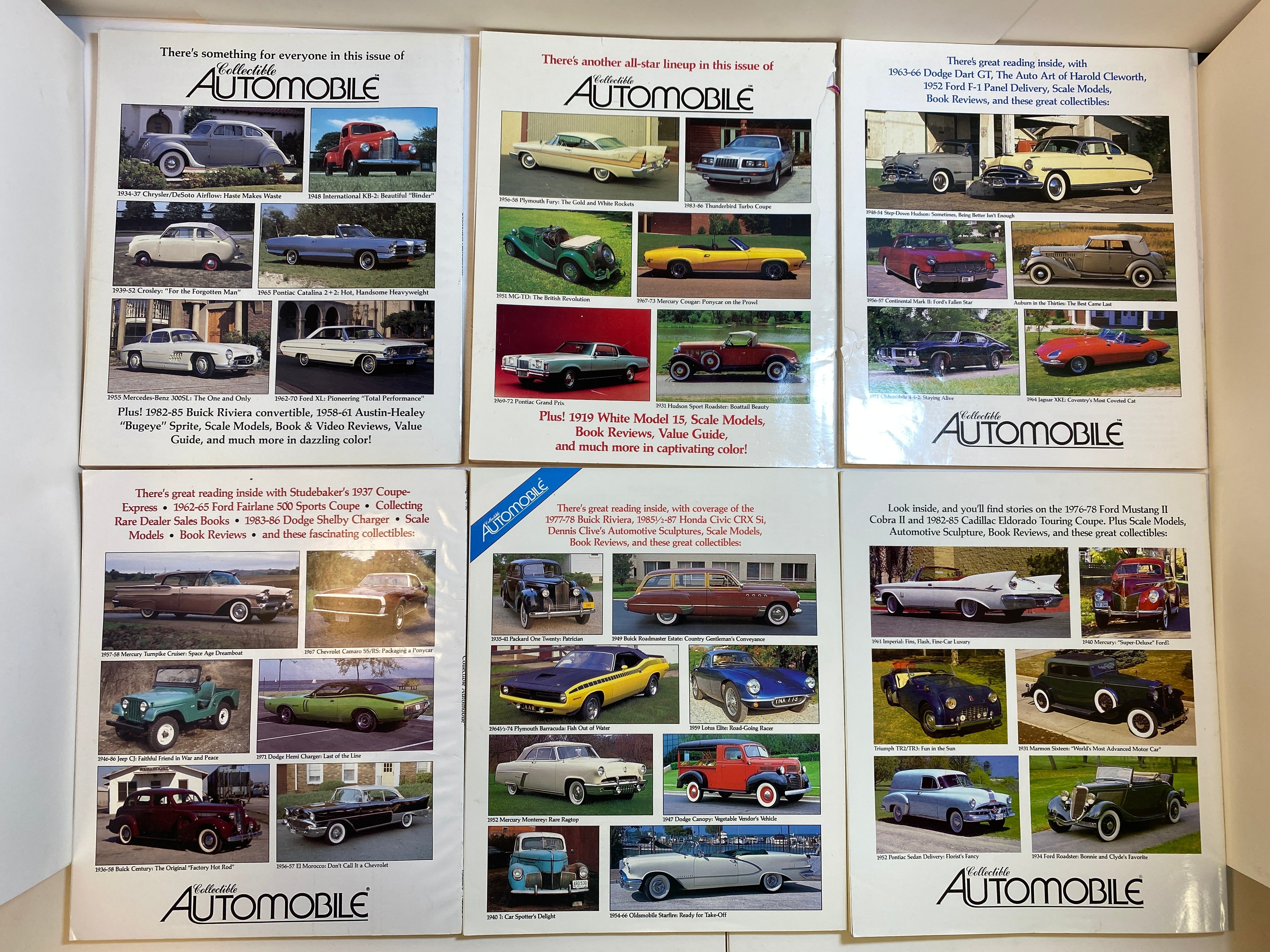 Lot of 7 Collectible Automobile Magazines 1986-1988