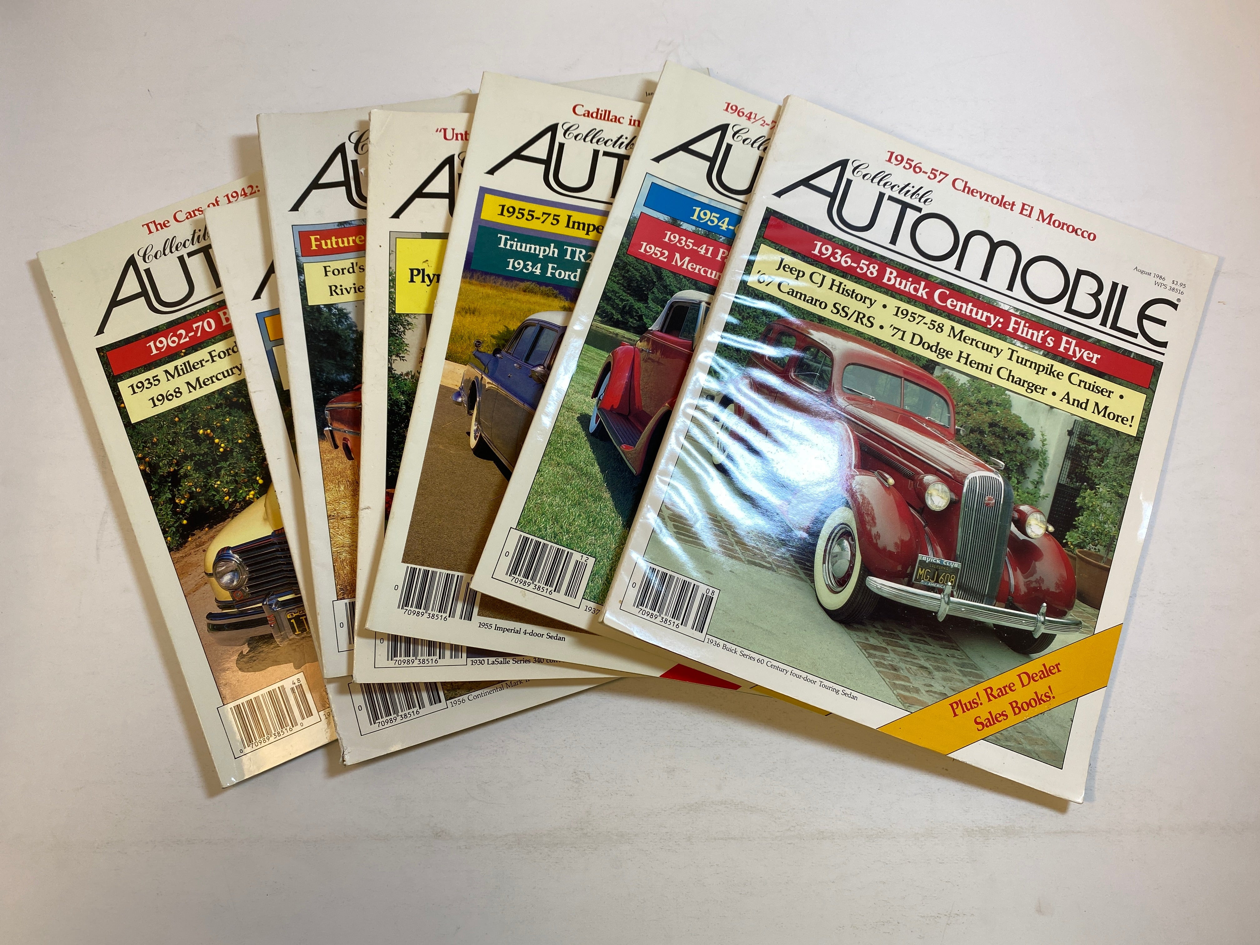 Lot of 7 Collectible Automobile Magazines 1986-1988
