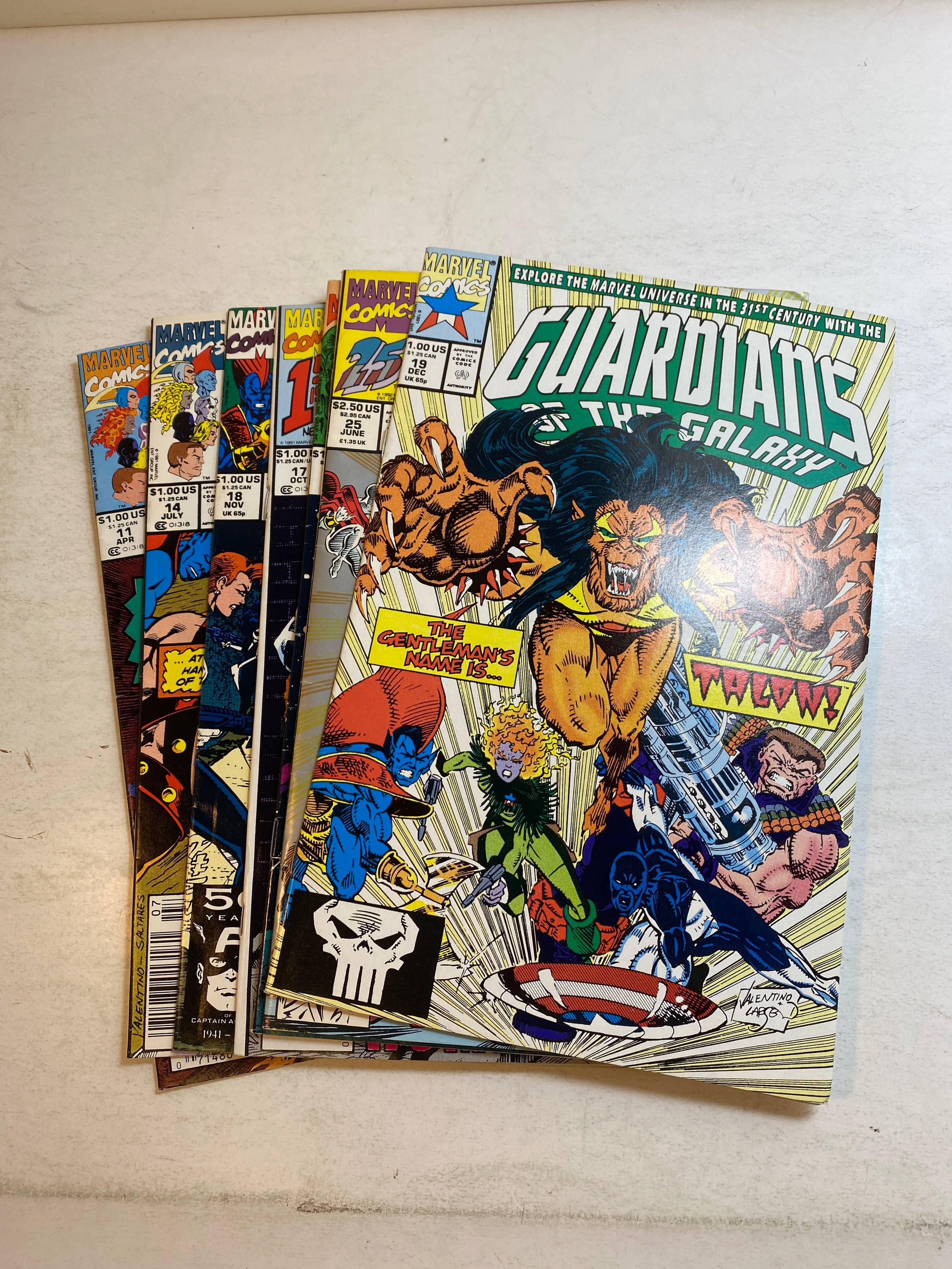 Lot of 7 Guardians of the Galaxy Marvel Comics 1991-1992