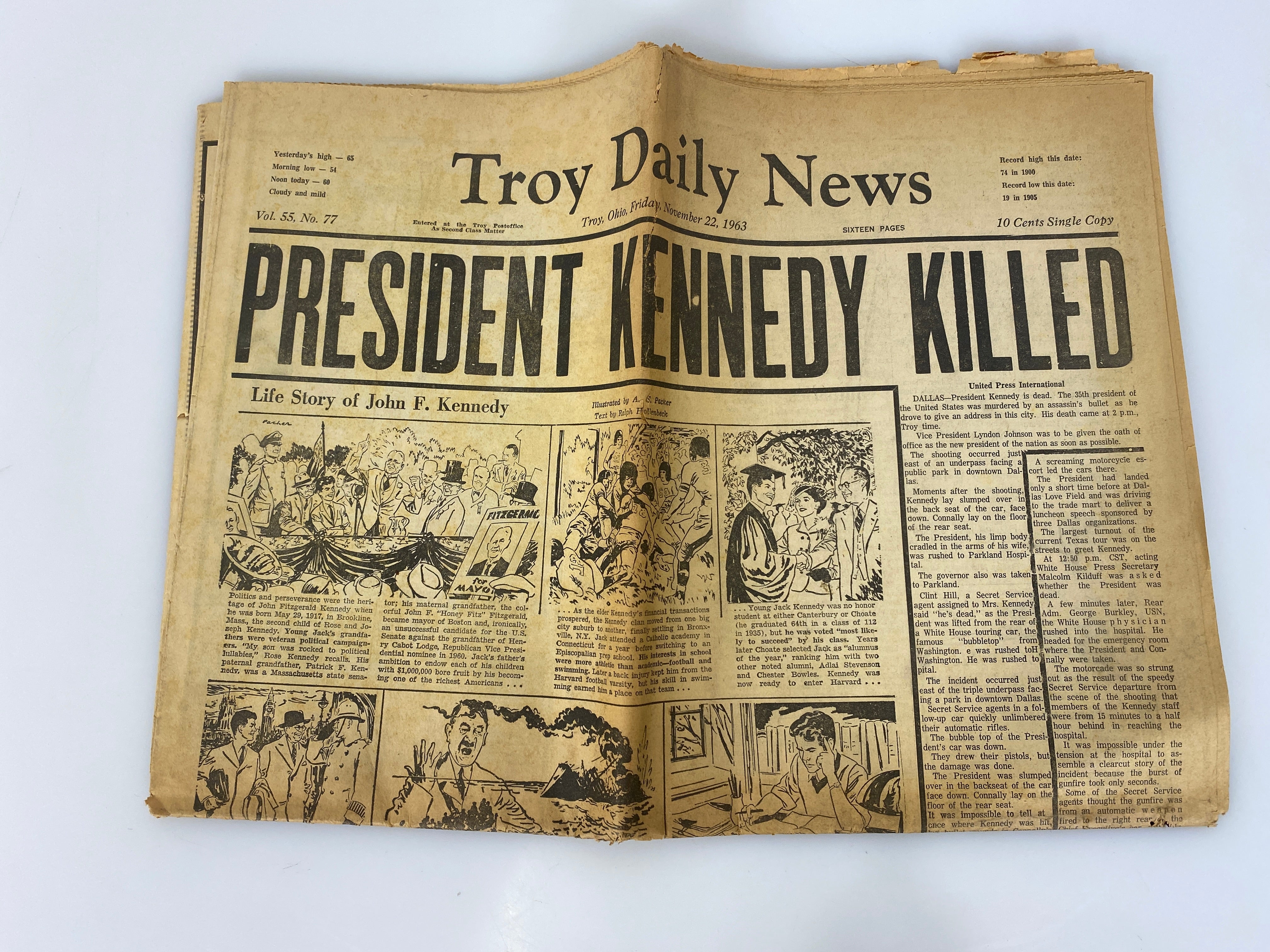 Lot of 7 John F Kennedy JFK Assassination Historical Ephemera Items