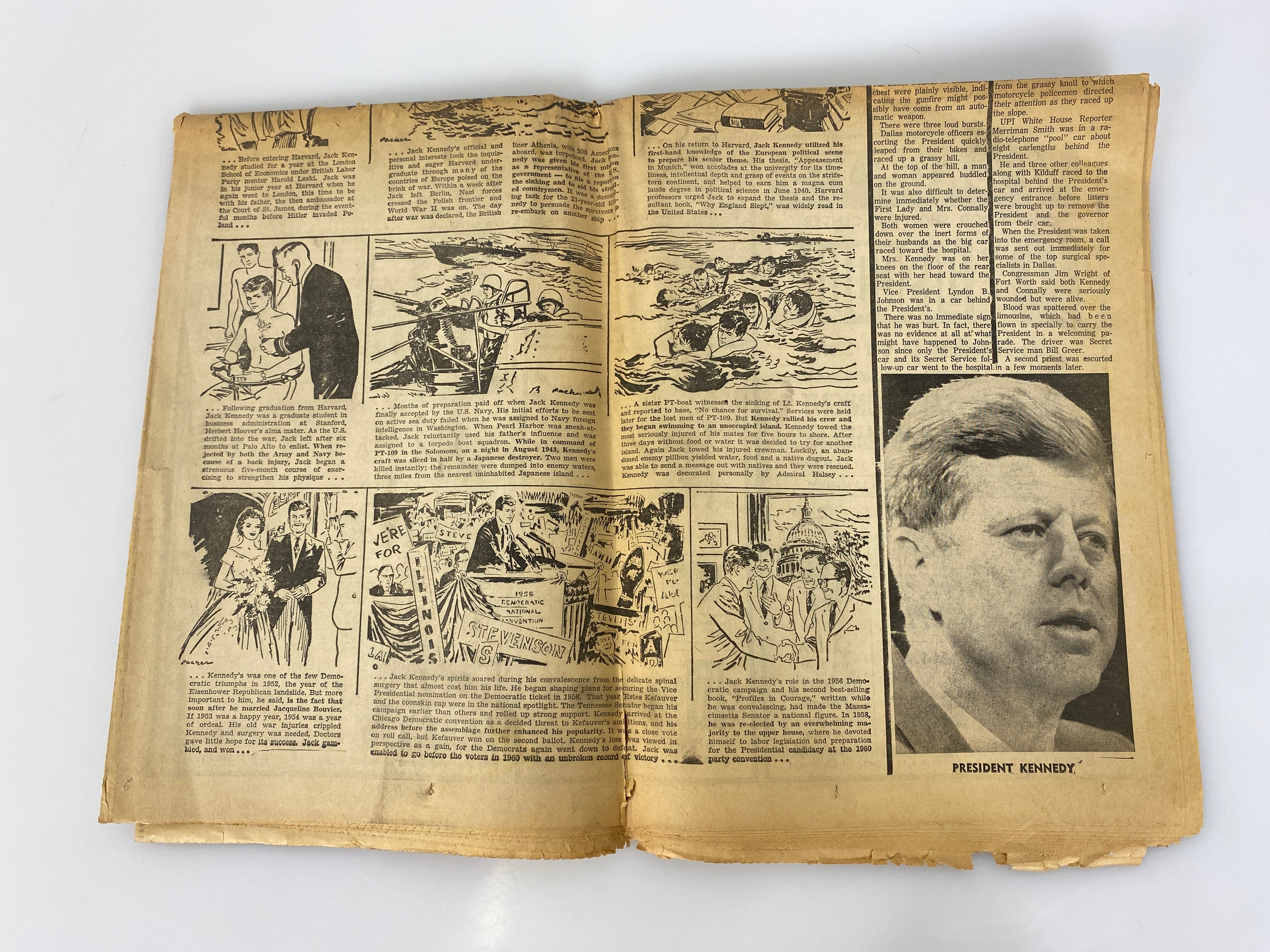 Lot of 7 John F Kennedy JFK Assassination Historical Ephemera Items