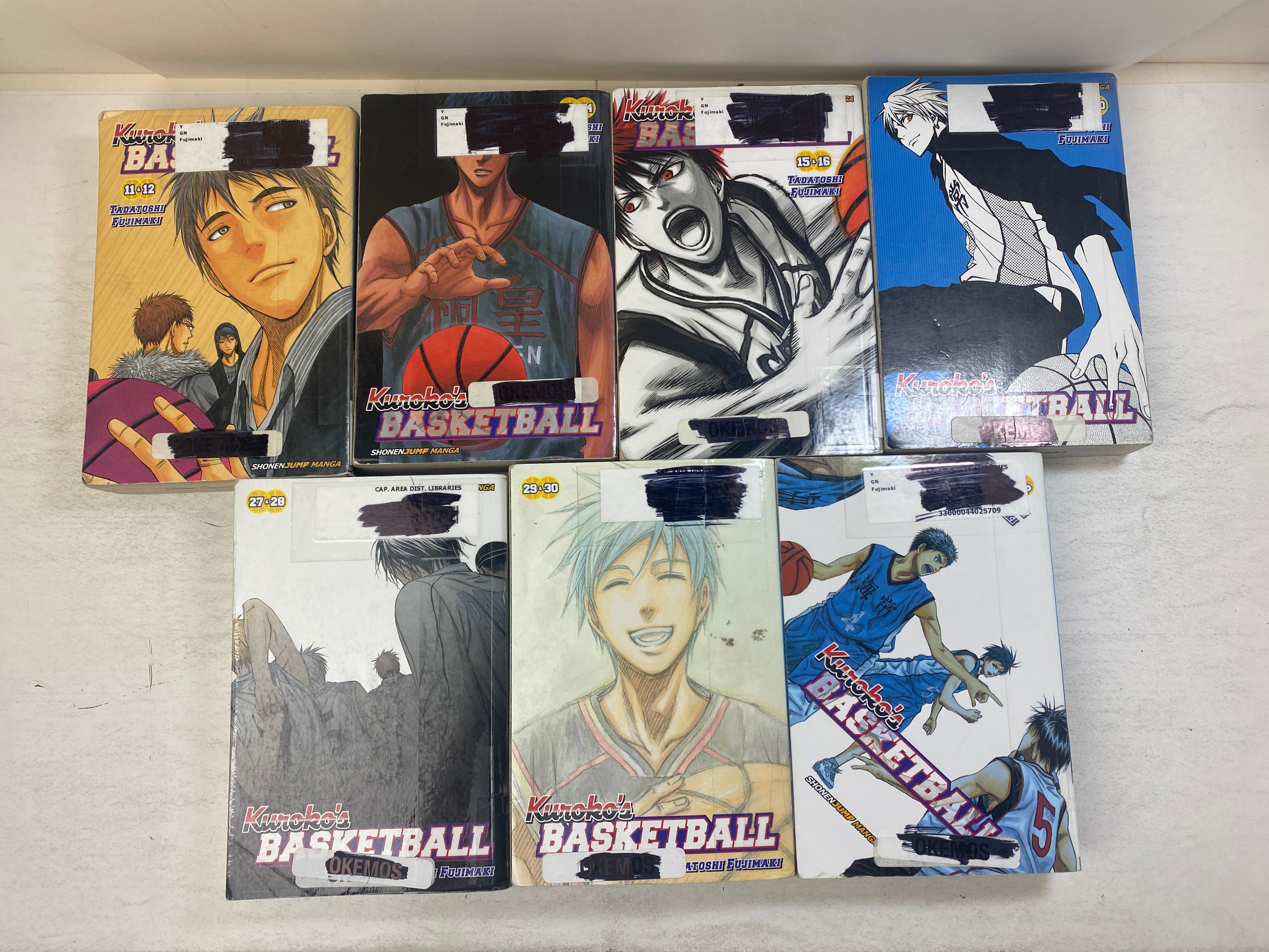 Lot of 7 Kuroko's Basketball Manga Ex Lib