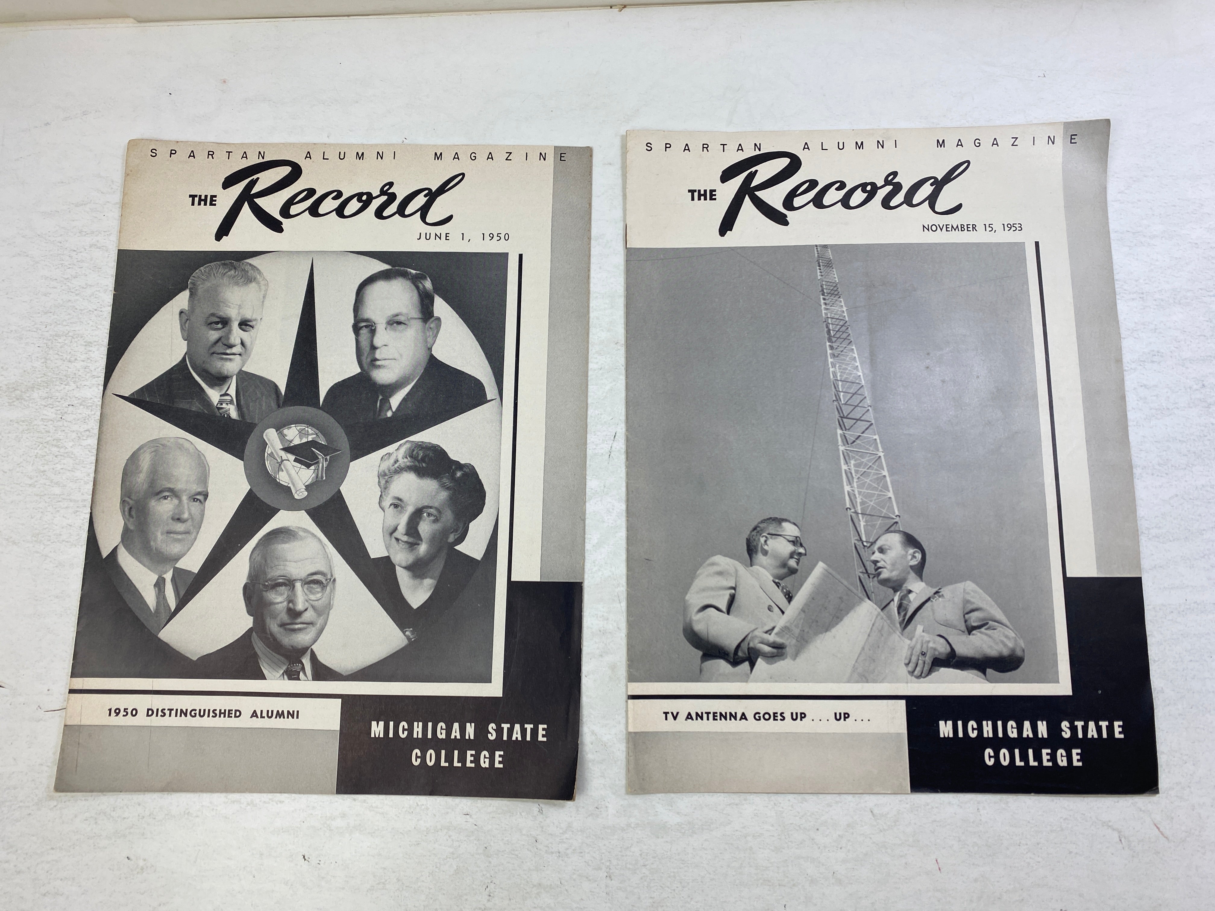 Lot of 7 MSU Alumni Record Magazines 1950-1954