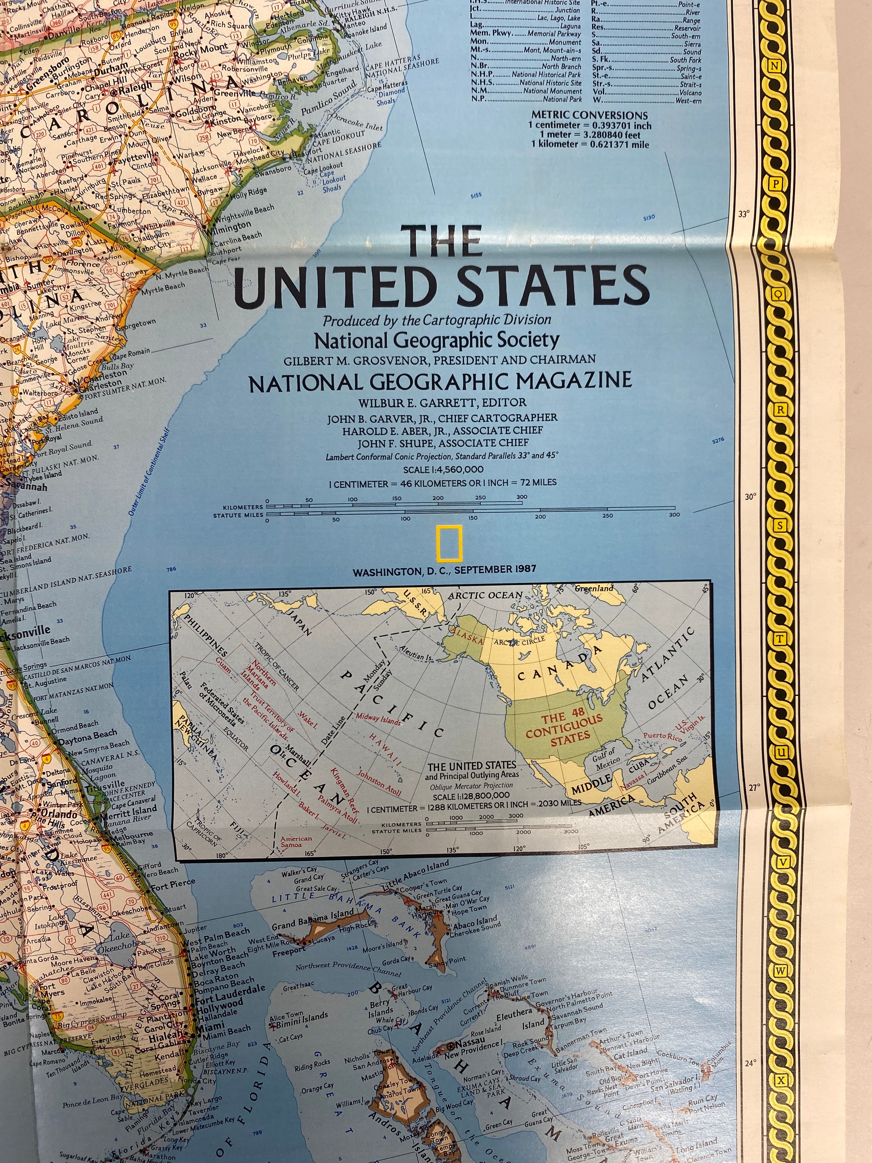 Lot of 7: National Geographic Maps & Posters Growth of the US/The Explorers/ETC