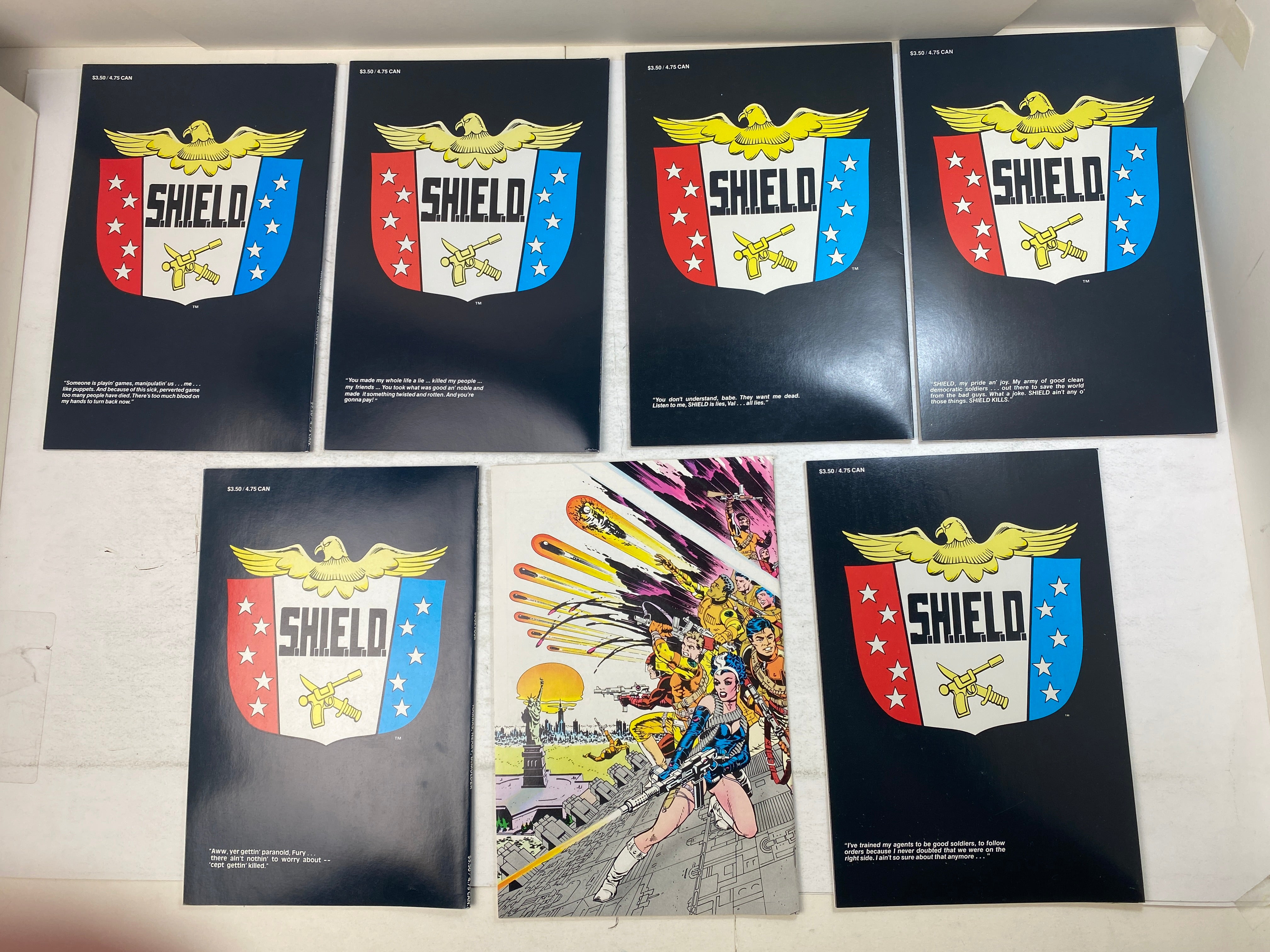 Lot of 7 Nick Fury Vs. SHIELD Marvel Comics 1983-1988