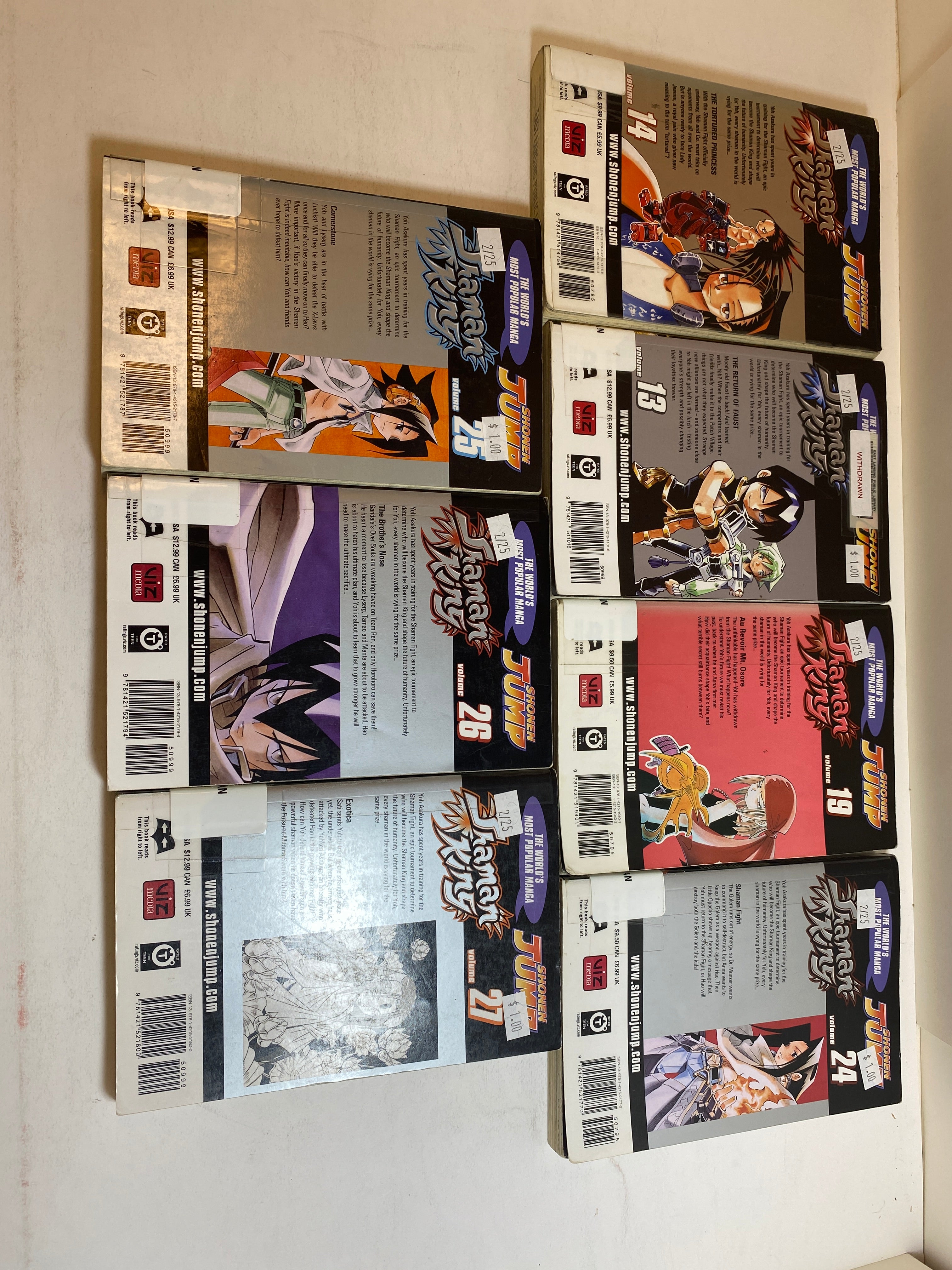Lot of 7 Shaman King Manga 13-27 2009-2013