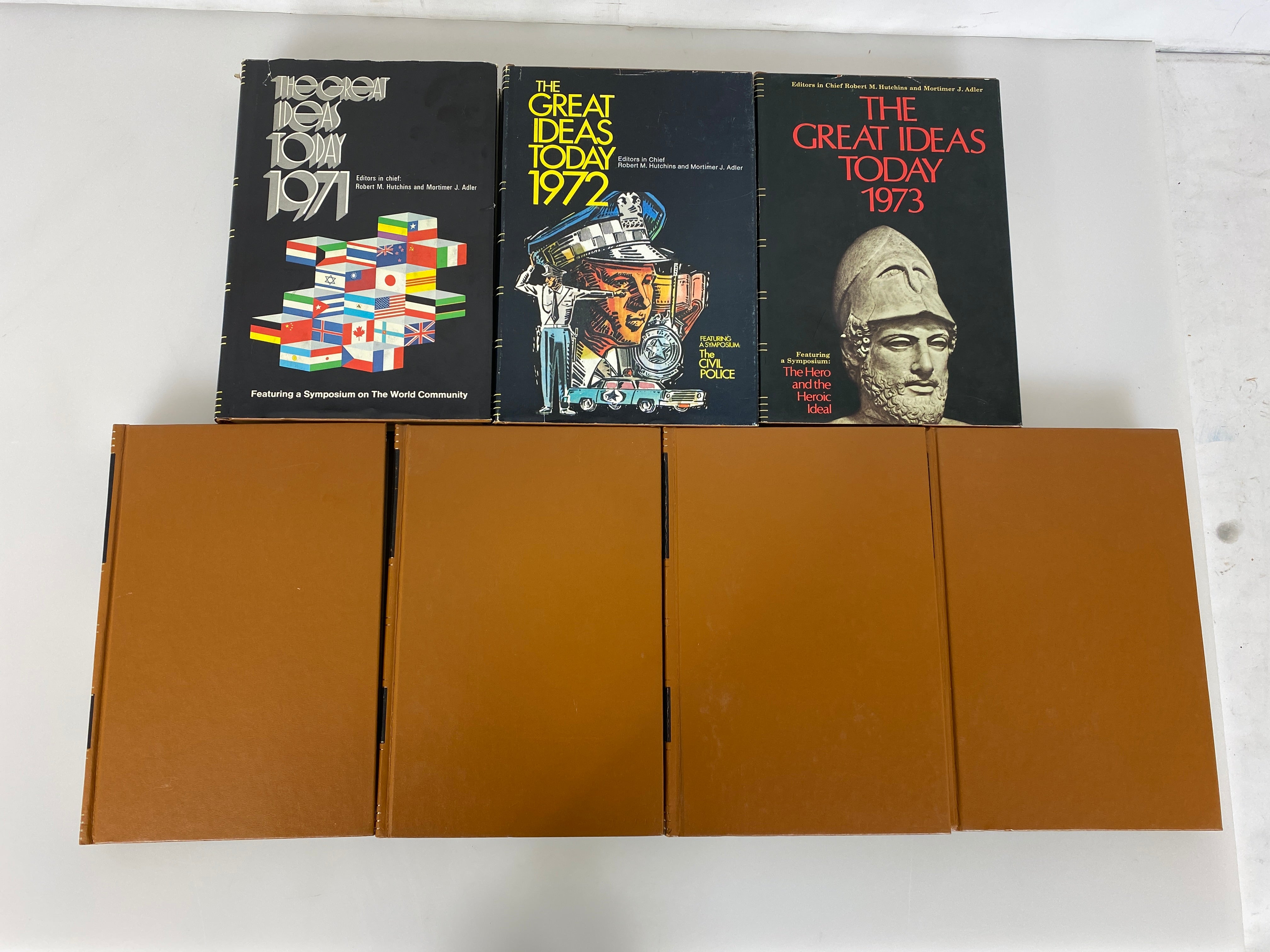 Lot of 7 The Great Ideas Today Britannica Great Books 1971-1977 HC some DJ