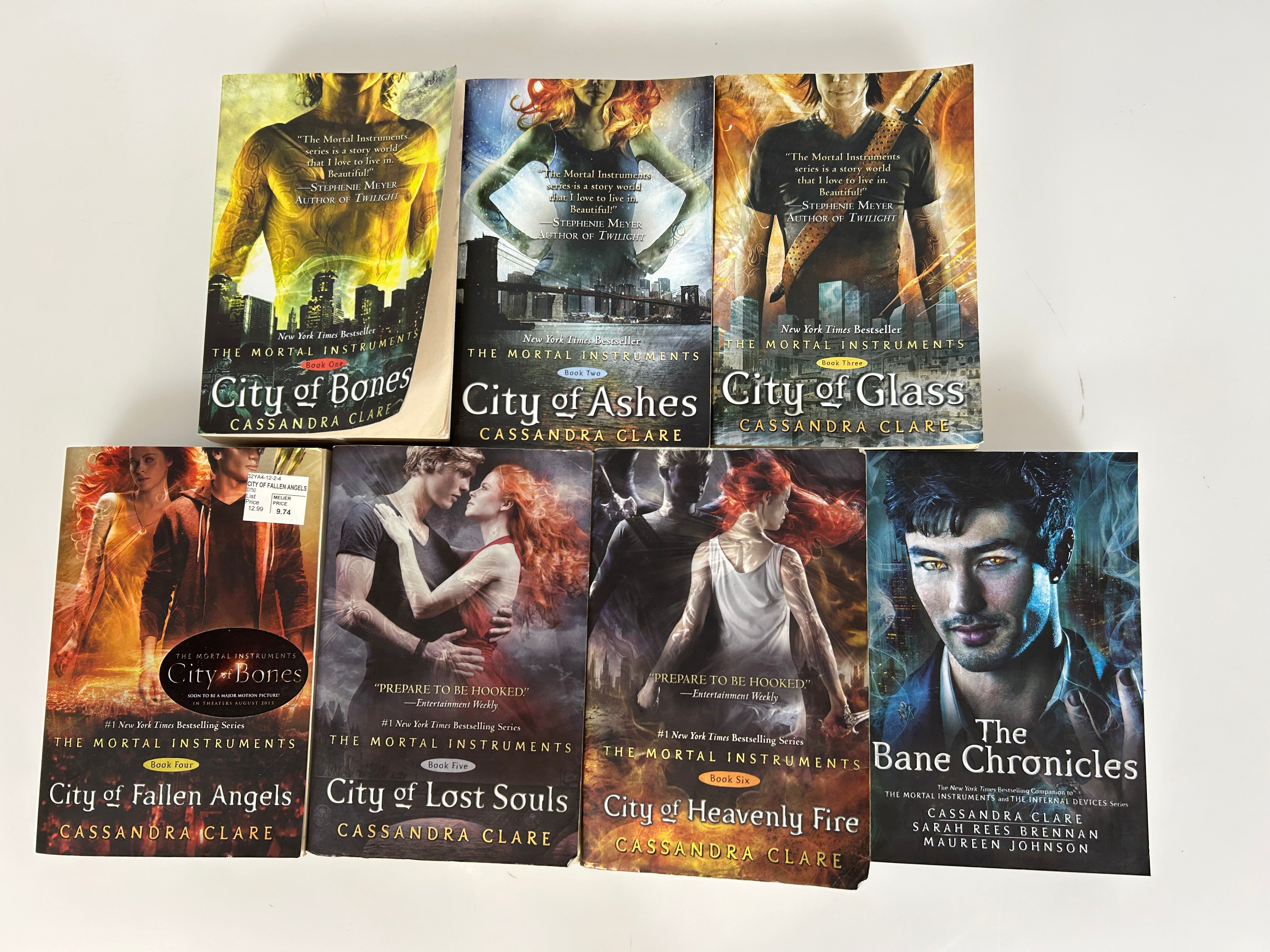 Lot of 7 The Mortal Instruments + Bonus Bane Chronicles by Cassandra Clare SC