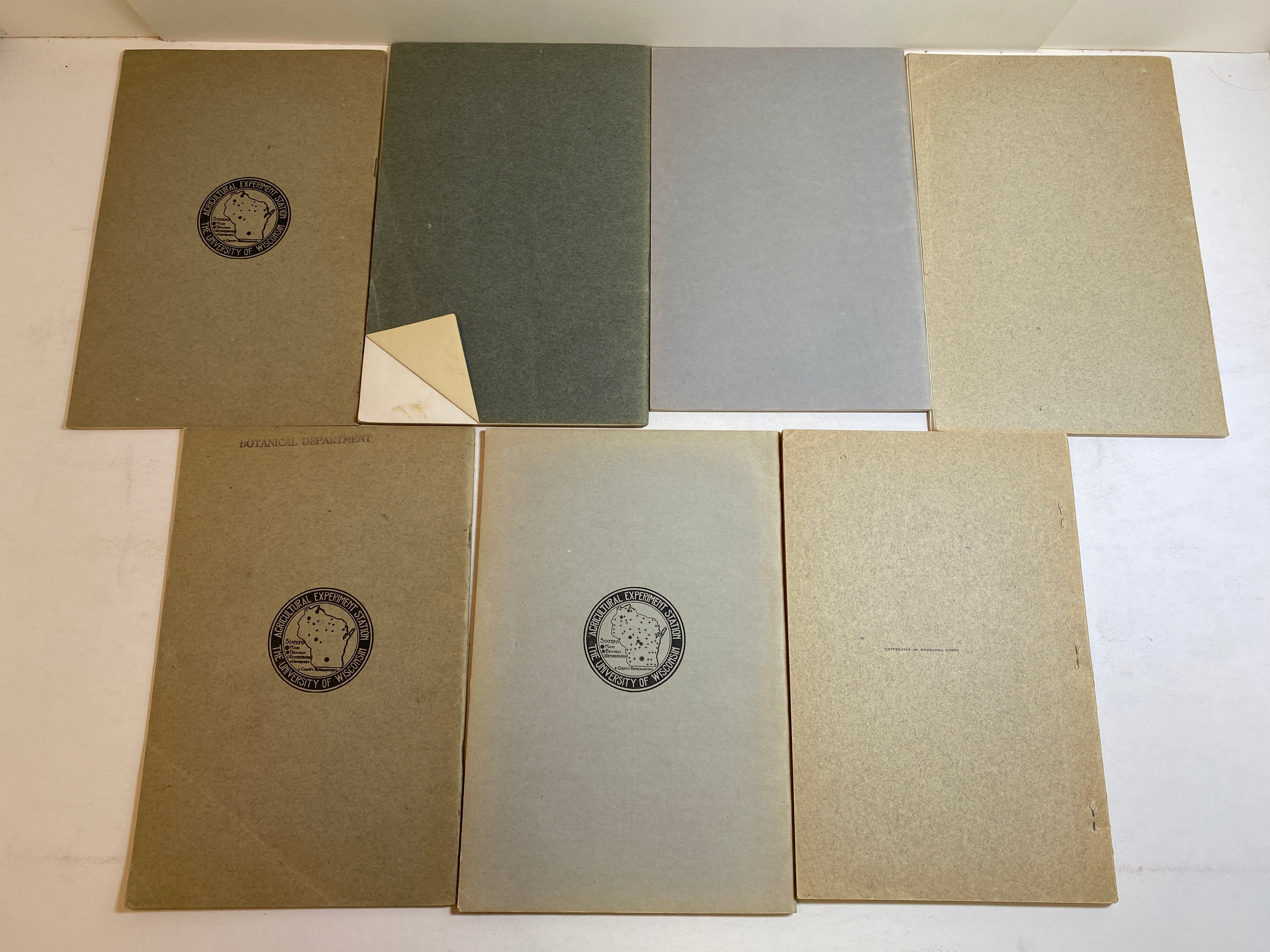 Lot of 7 Vintage Agricultural Research Bulletins 1917-1938