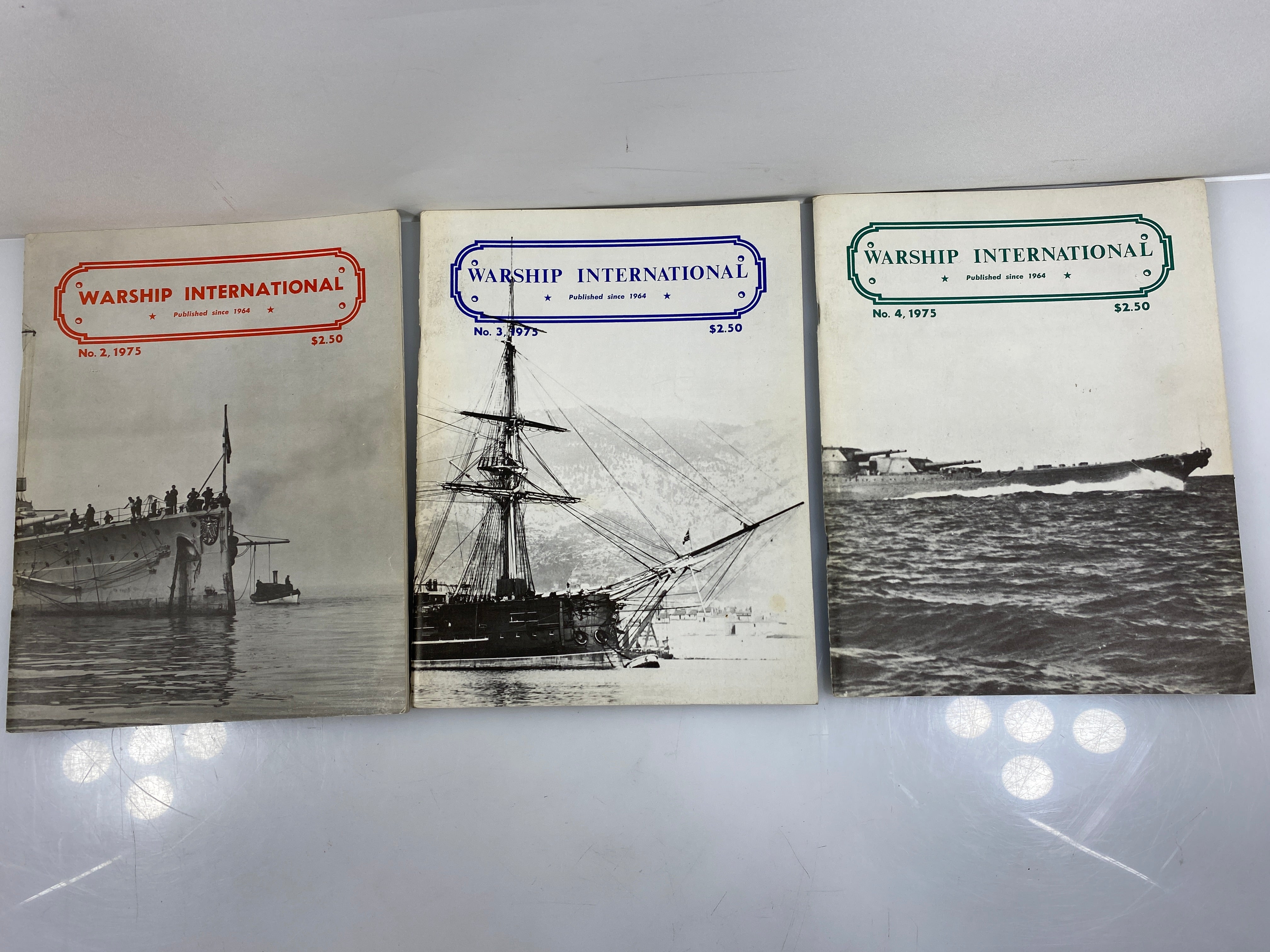 Lot of 7 Warship International Magazines 1974-1975
