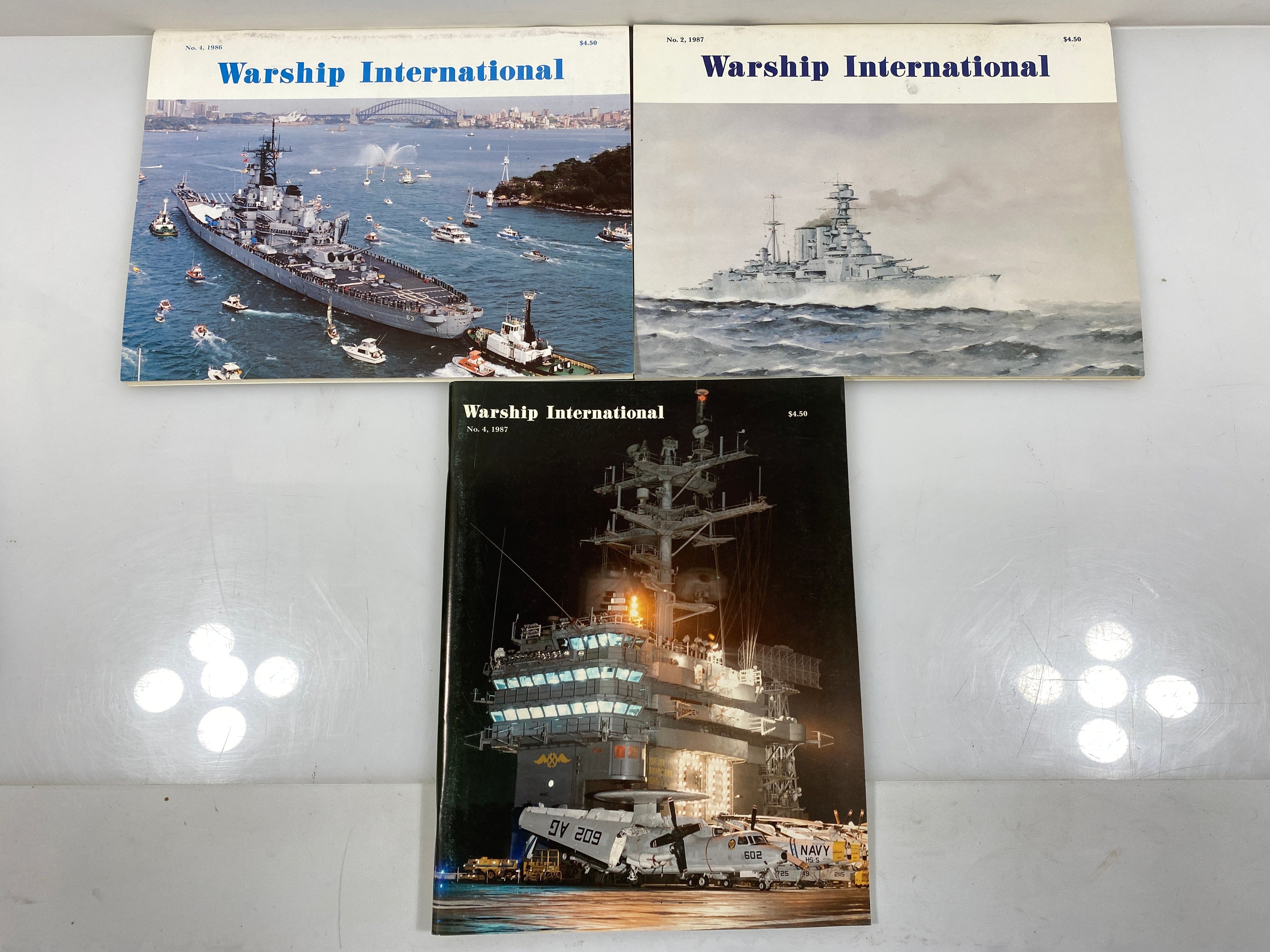 Lot of 7 Warship International Magazines 1984-1987