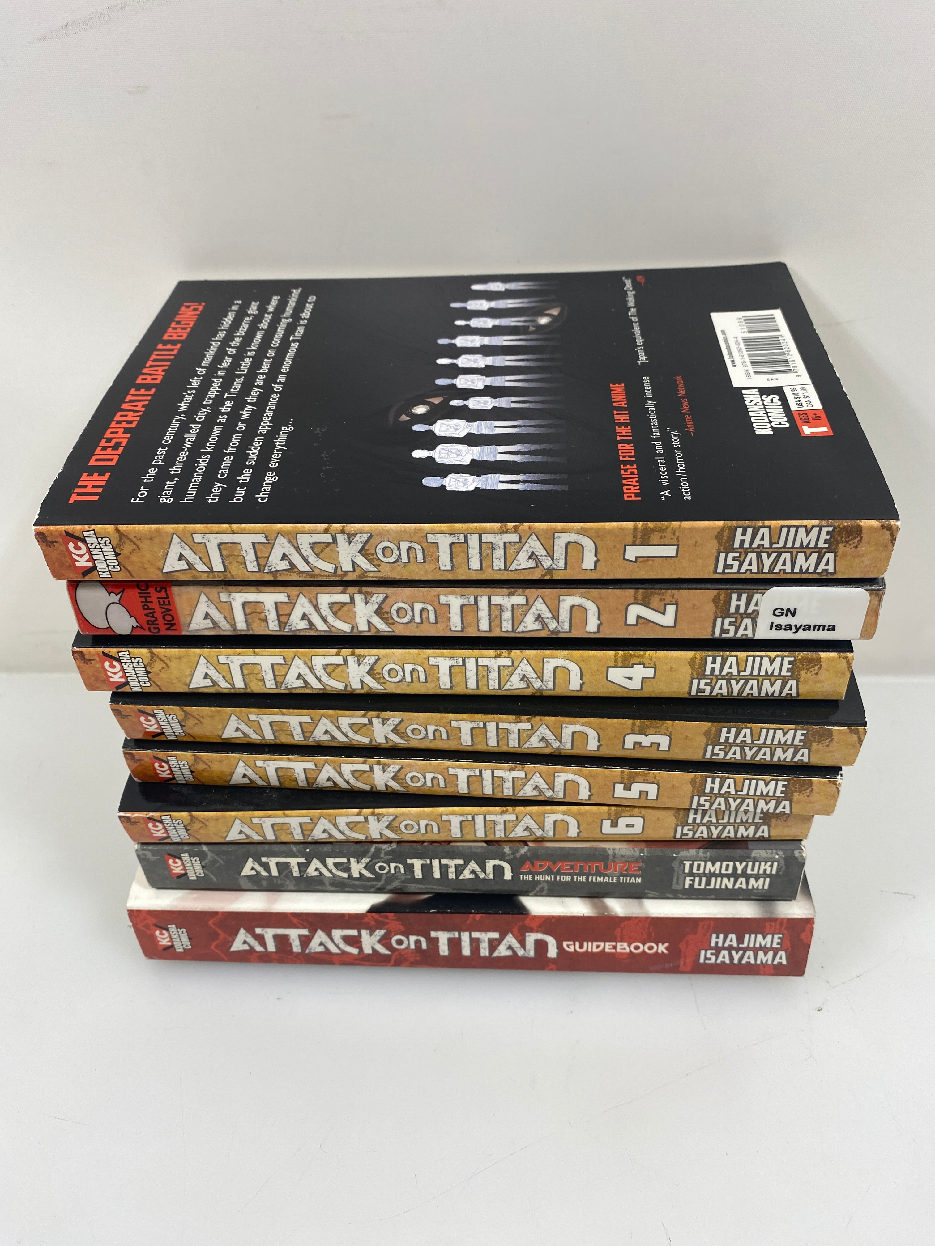 Lot of 8 Attack on Titan Manga Books 2012-2014