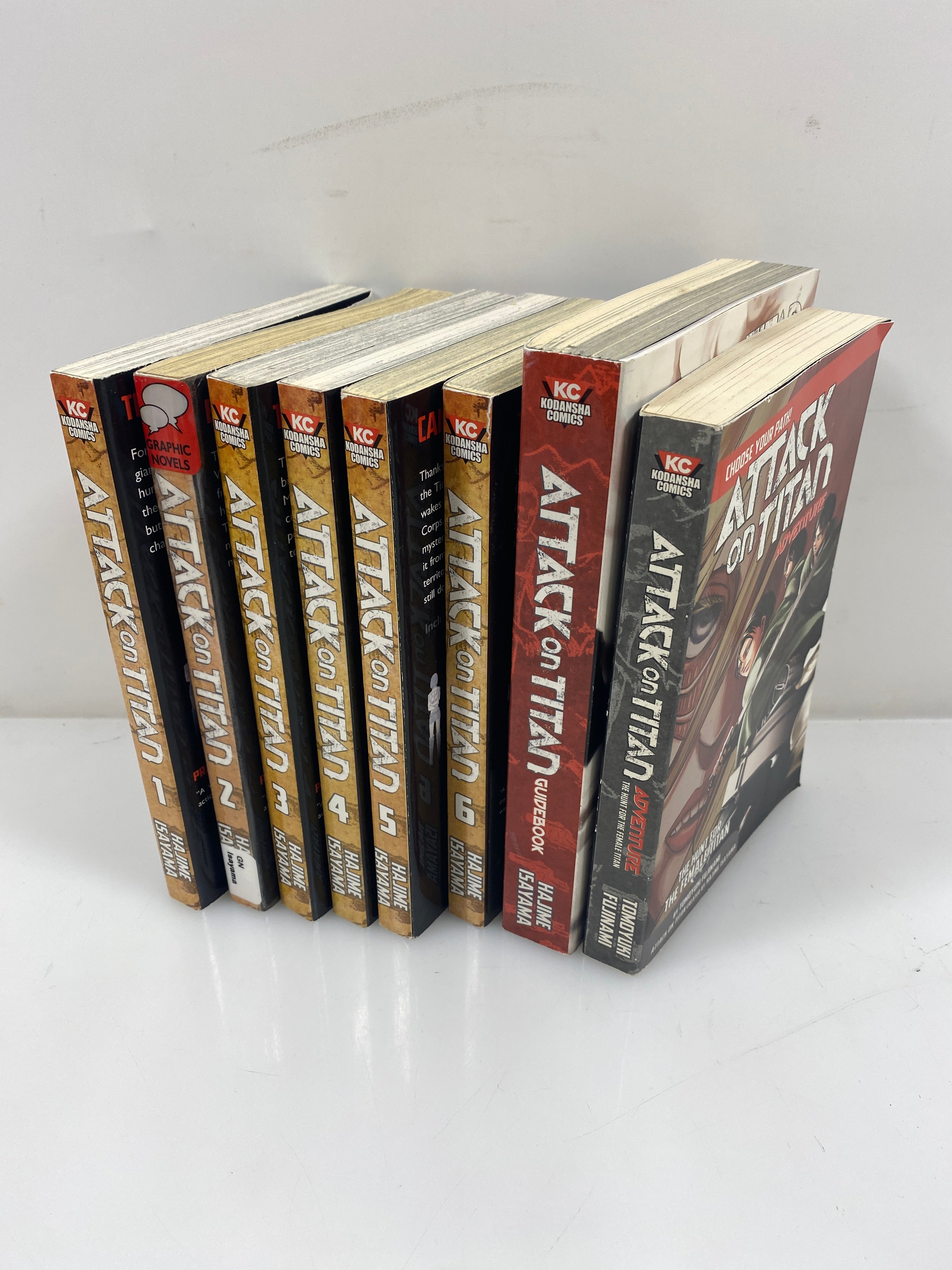 Lot of 8 Attack on Titan Manga Books 2012-2014