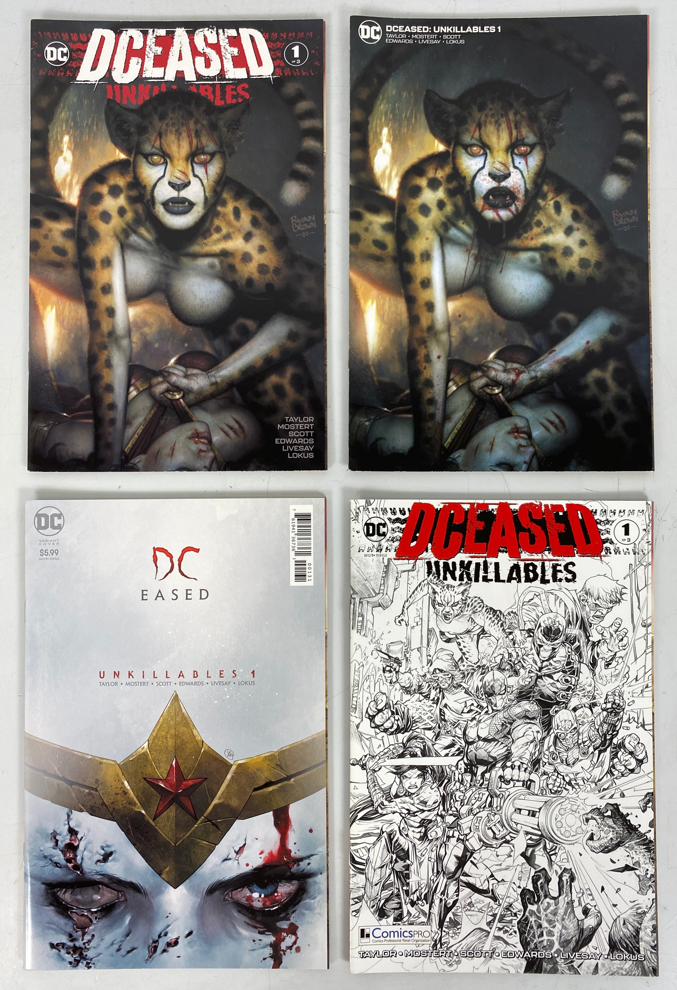 Lot of 8 Dceased Unkillables #1 Variant Covers