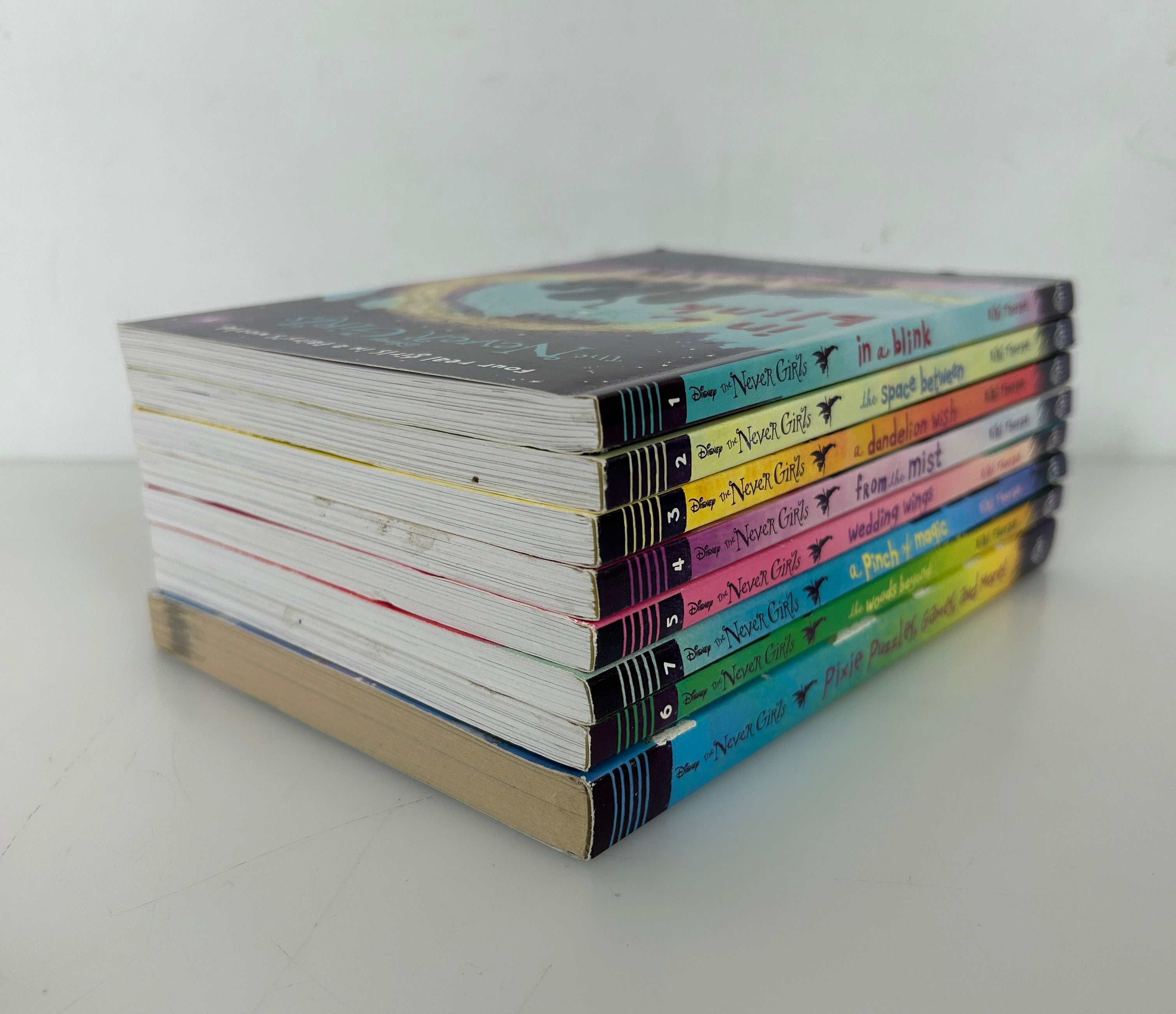 Lot of 8 Disney The Never Girls Series - 1-7 + Pixie Puzzles, Games and More SC