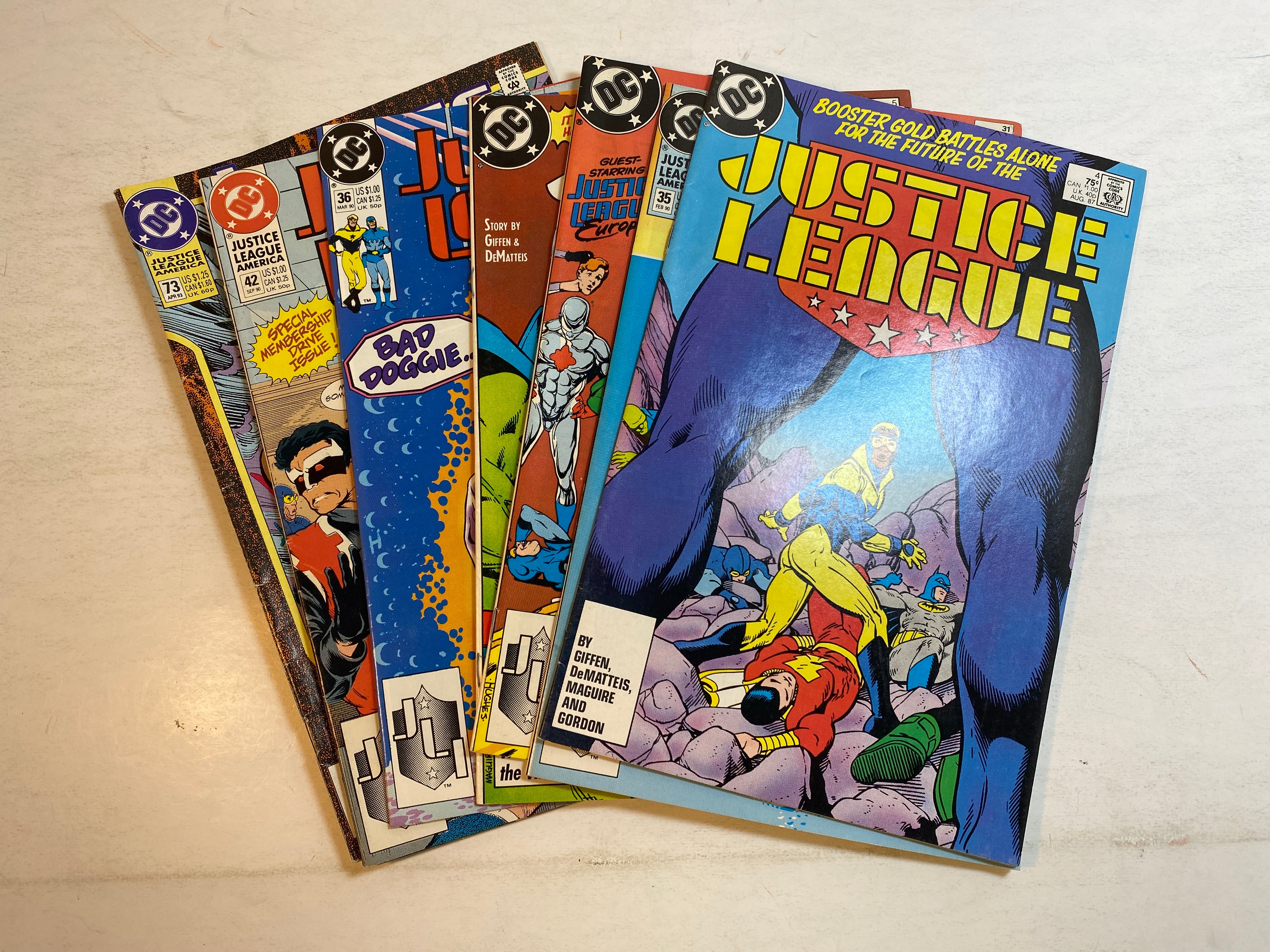 Lot of 8 Justice League America DC Comics 1987-1993
