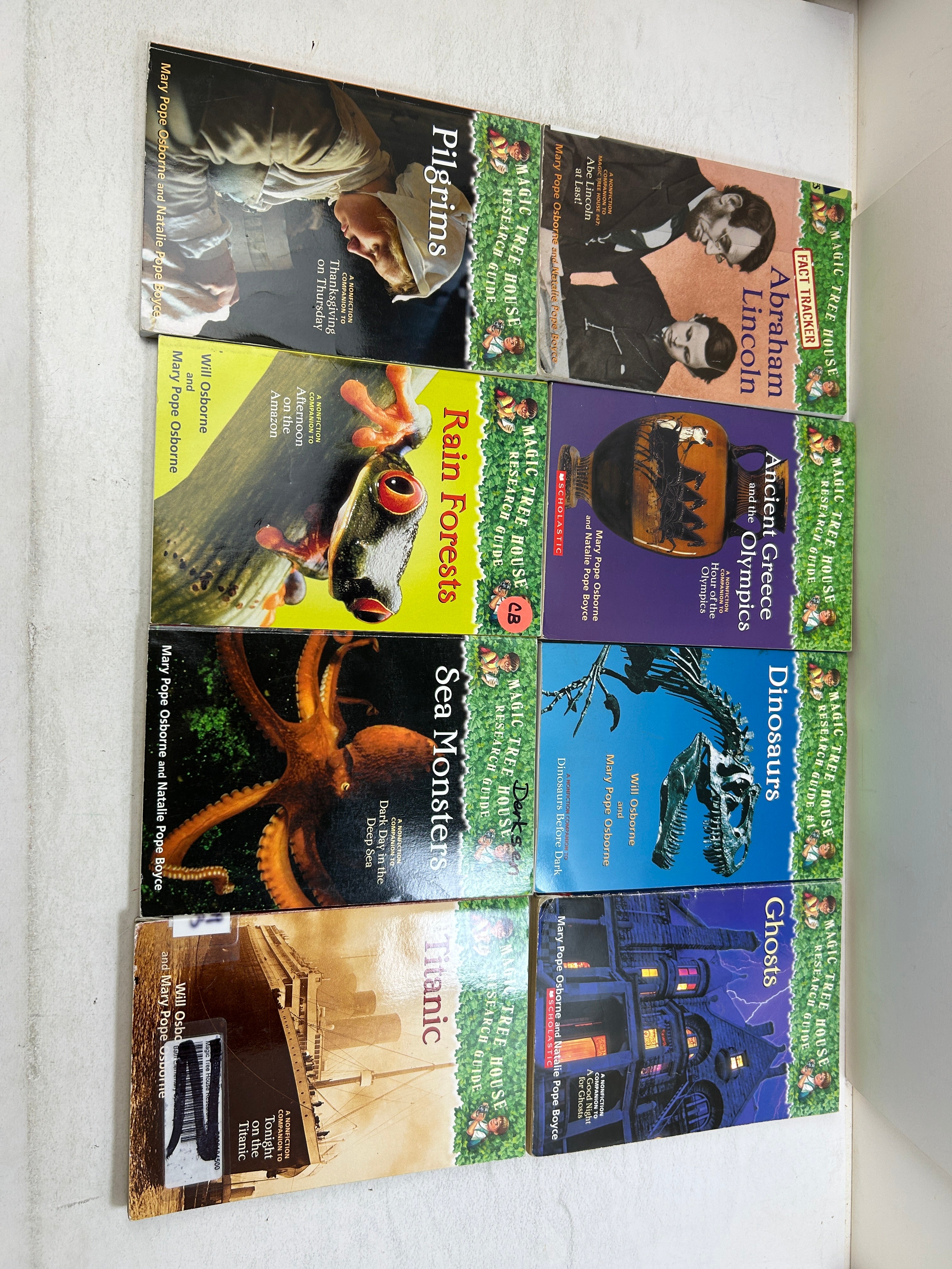 Lot of 8 Magic Tree House Research Guides & Fact Trackers by MP Osborne SC