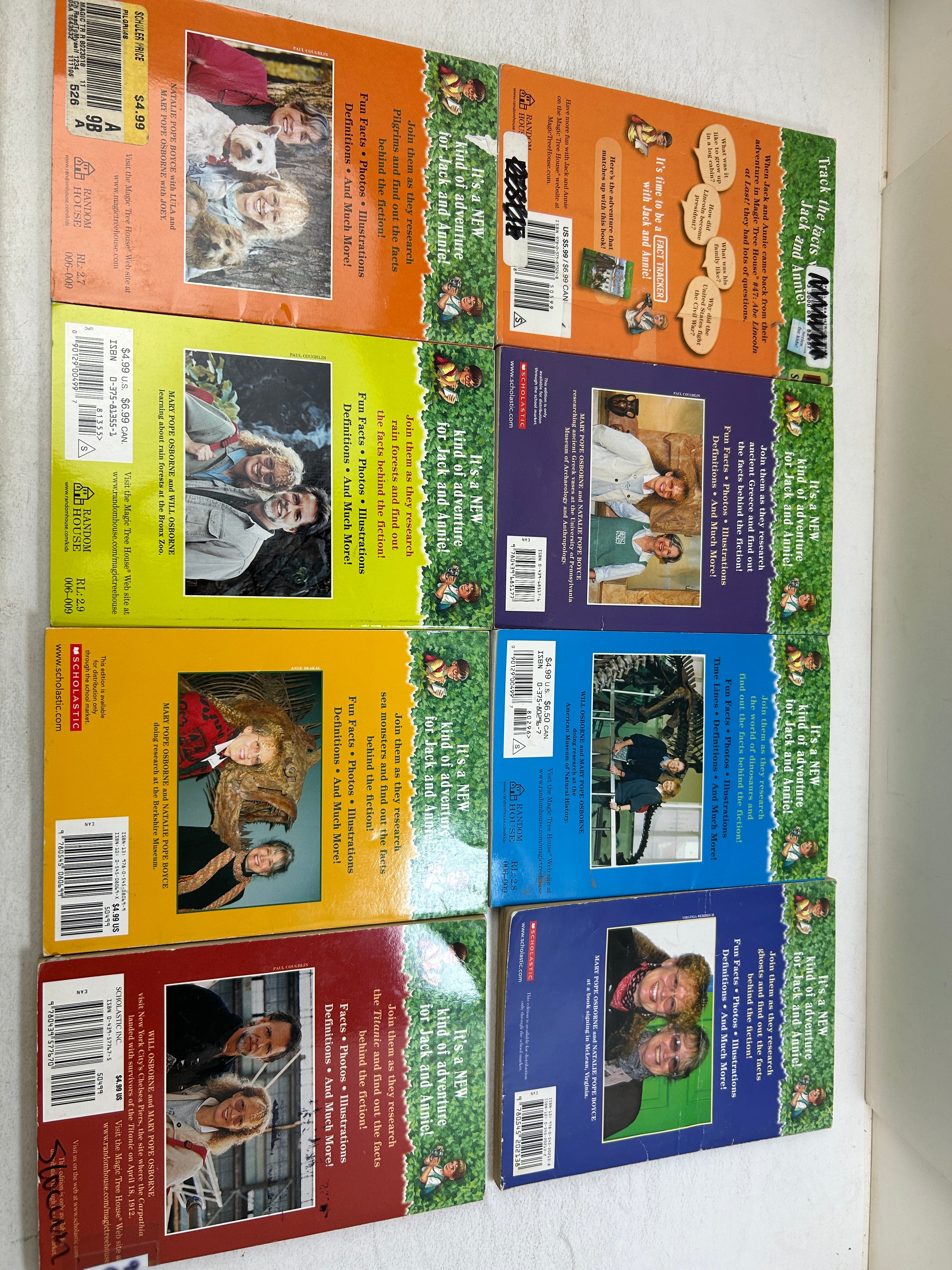 Lot of 8 Magic Tree House Research Guides & Fact Trackers by MP Osborne SC