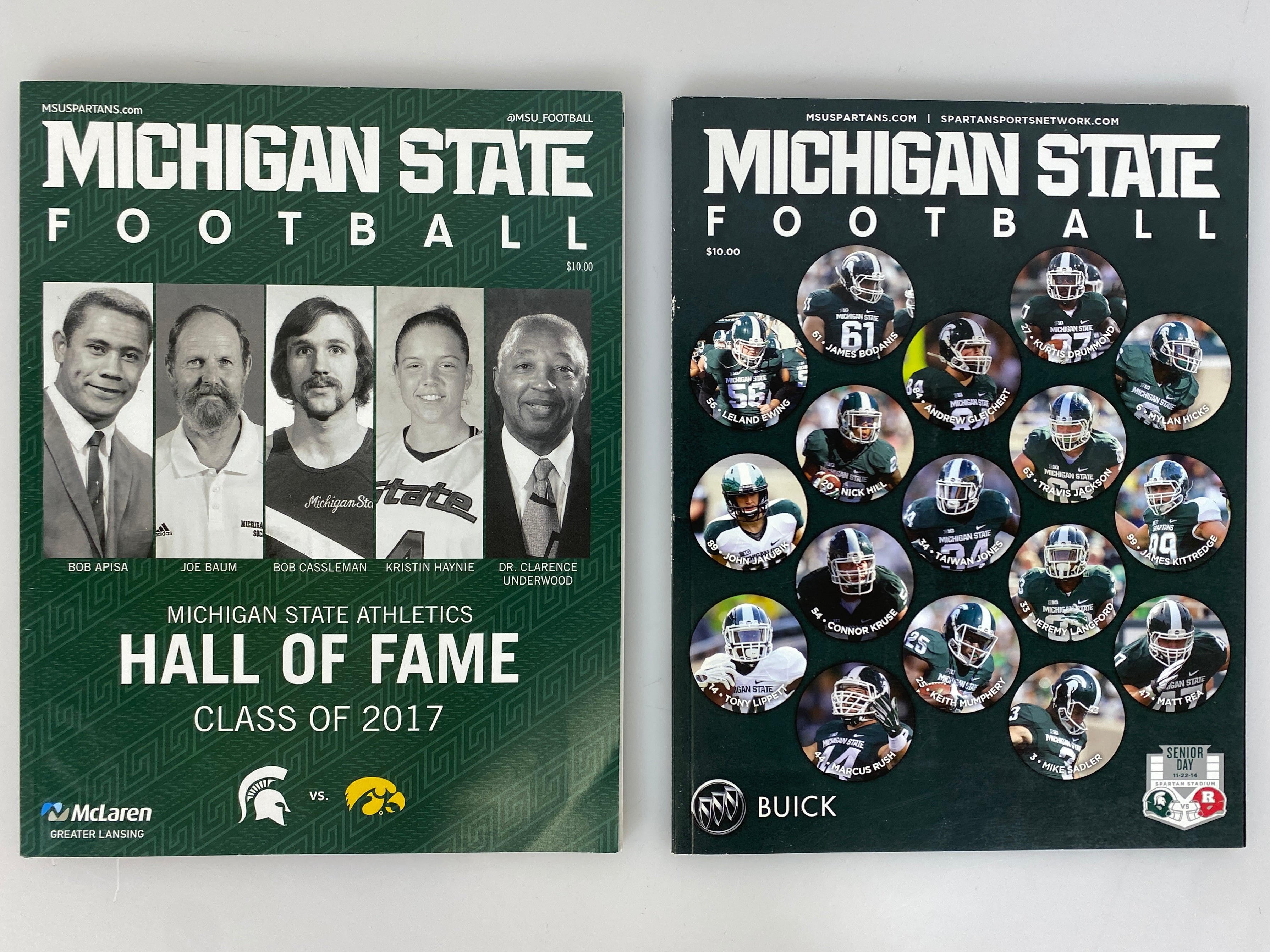 Lot of 8 Michigan State MSU Football Programs 2010-2017