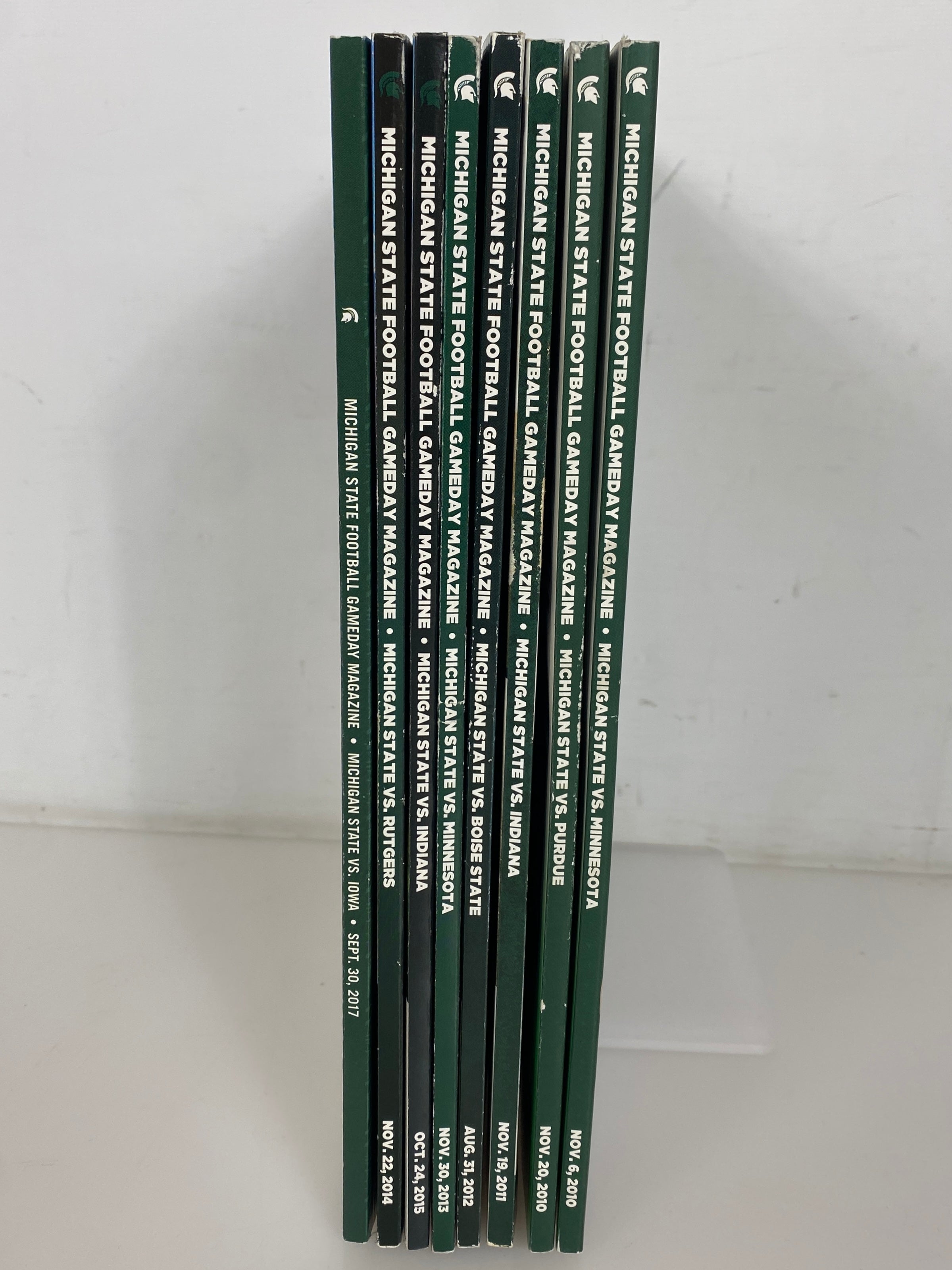 Lot of 8 Michigan State MSU Football Programs 2010-2017