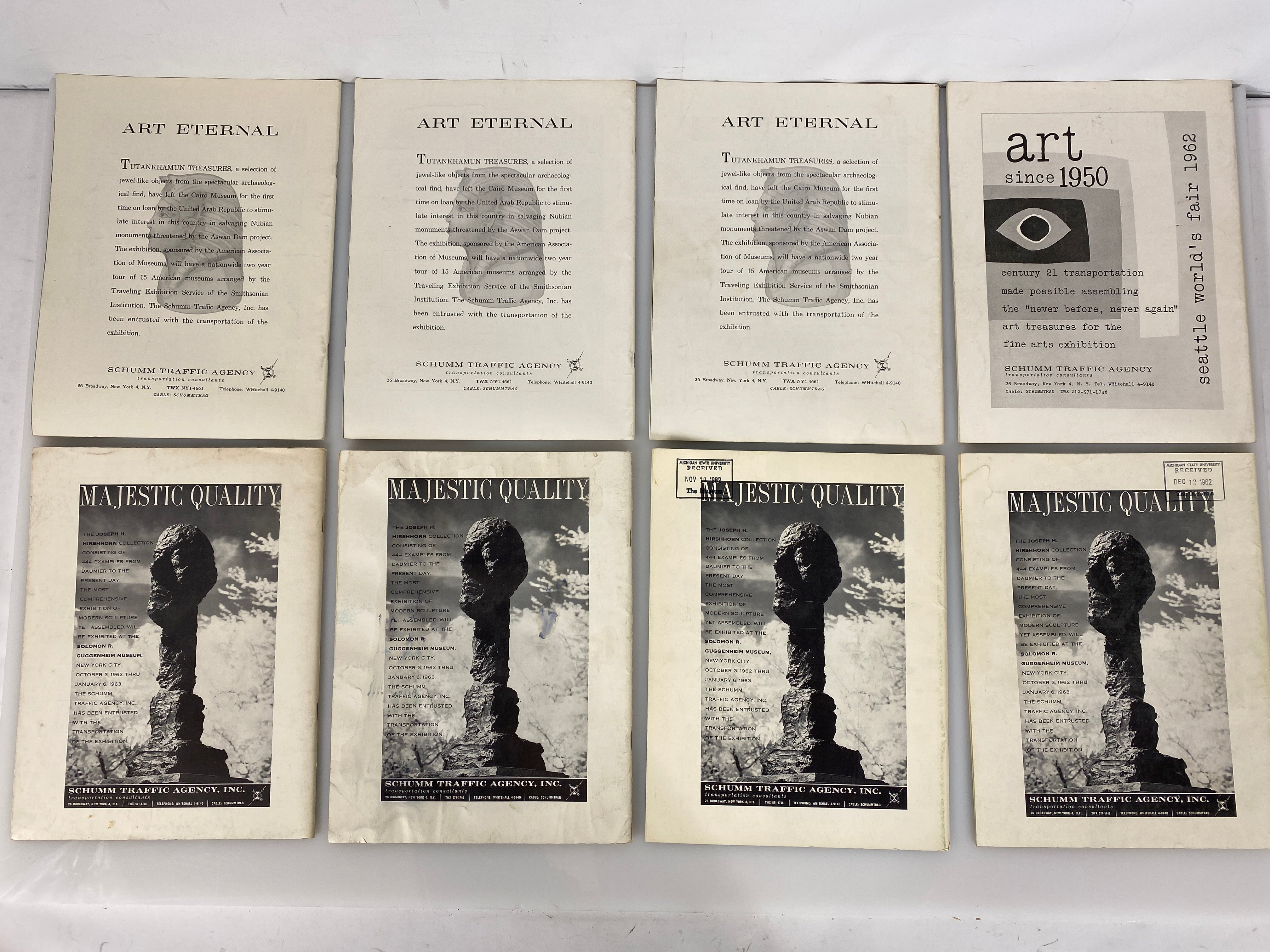 Lot of 8 Museum News Journal / Vintage Magazine 1962