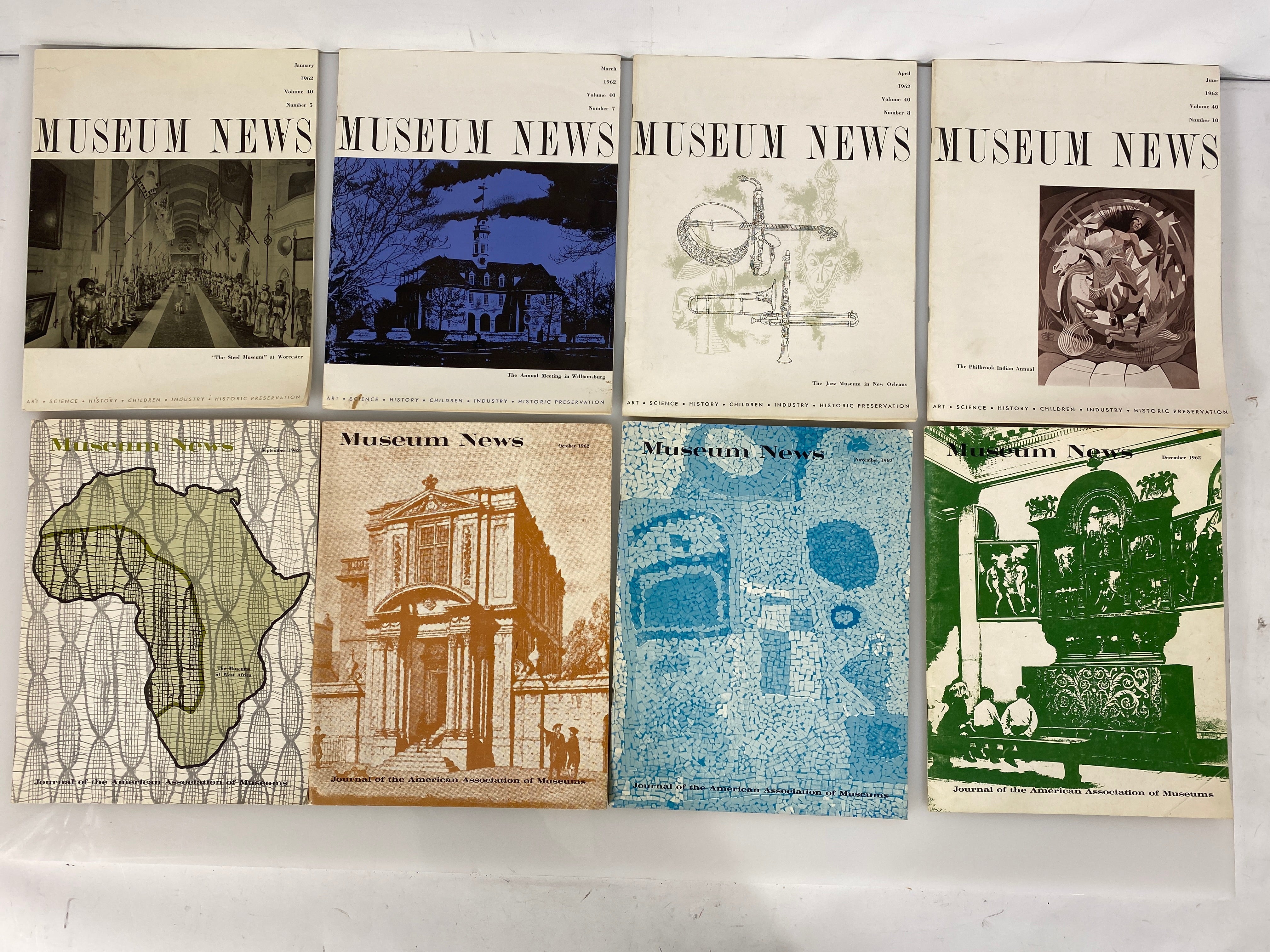 Lot of 8 Museum News Journal / Vintage Magazine 1962