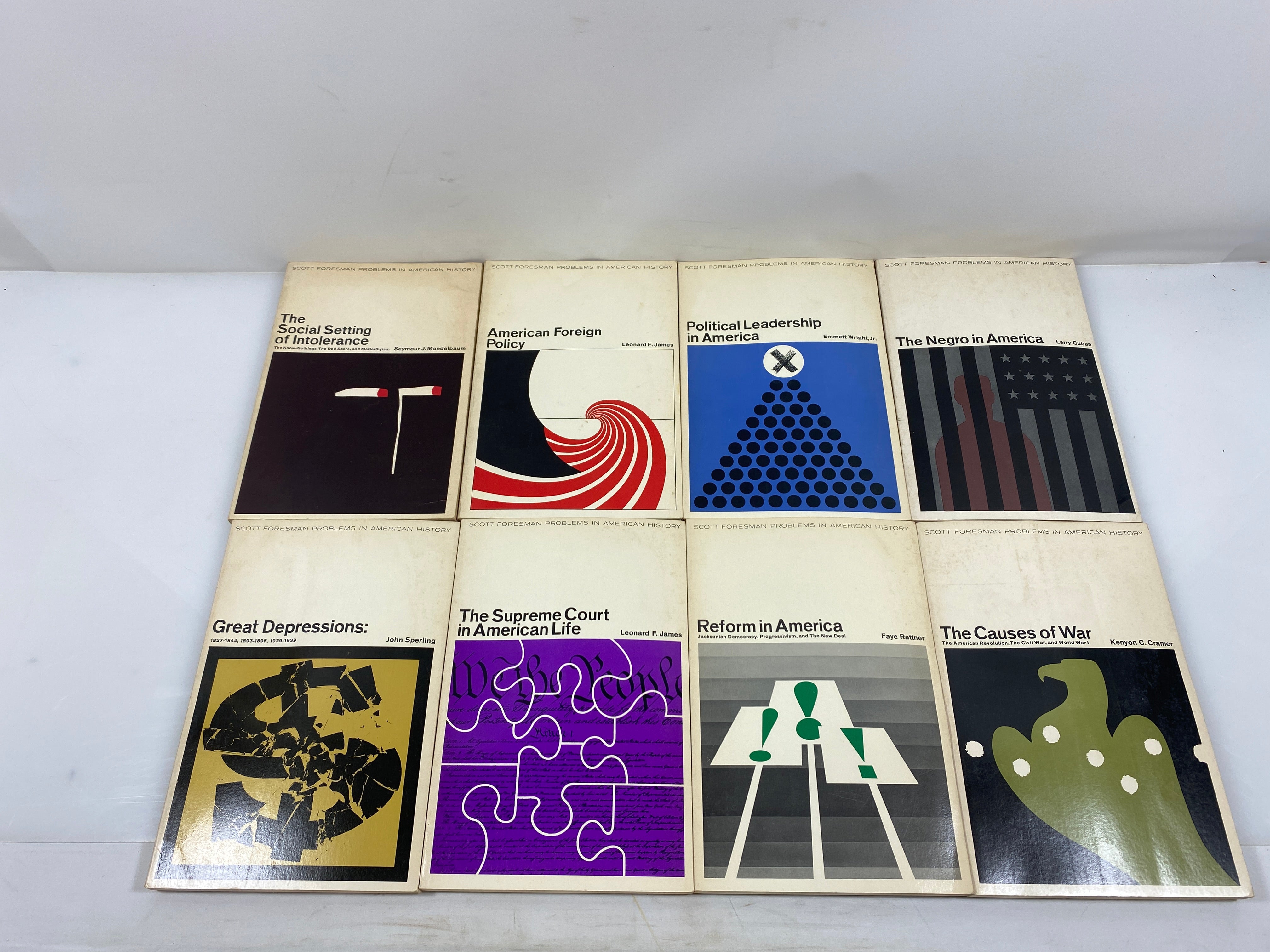 Lot of 8 Scott Foresman Problems in American History 1964-67 SC