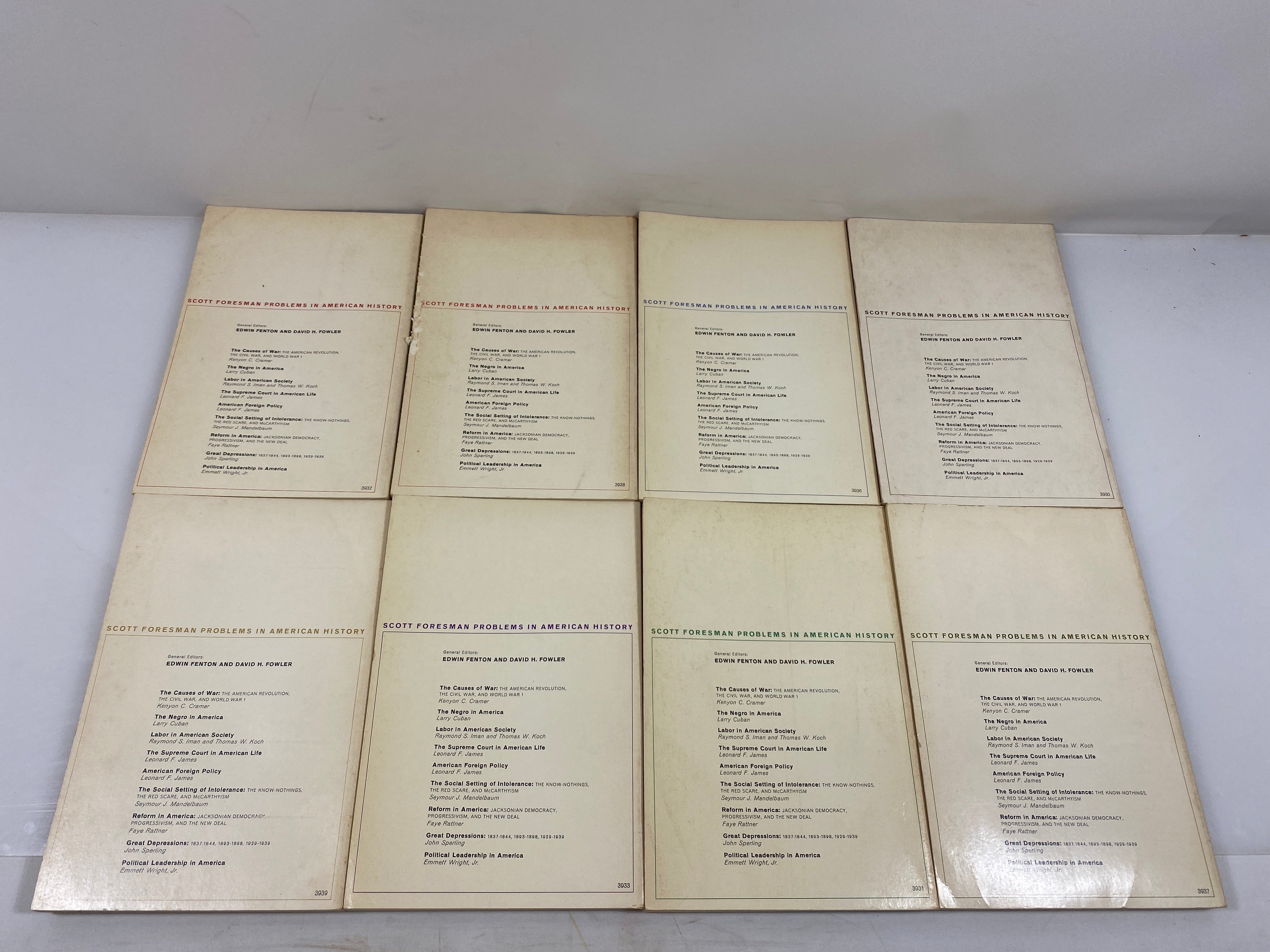 Lot of 8 Scott Foresman Problems in American History 1964-67 SC