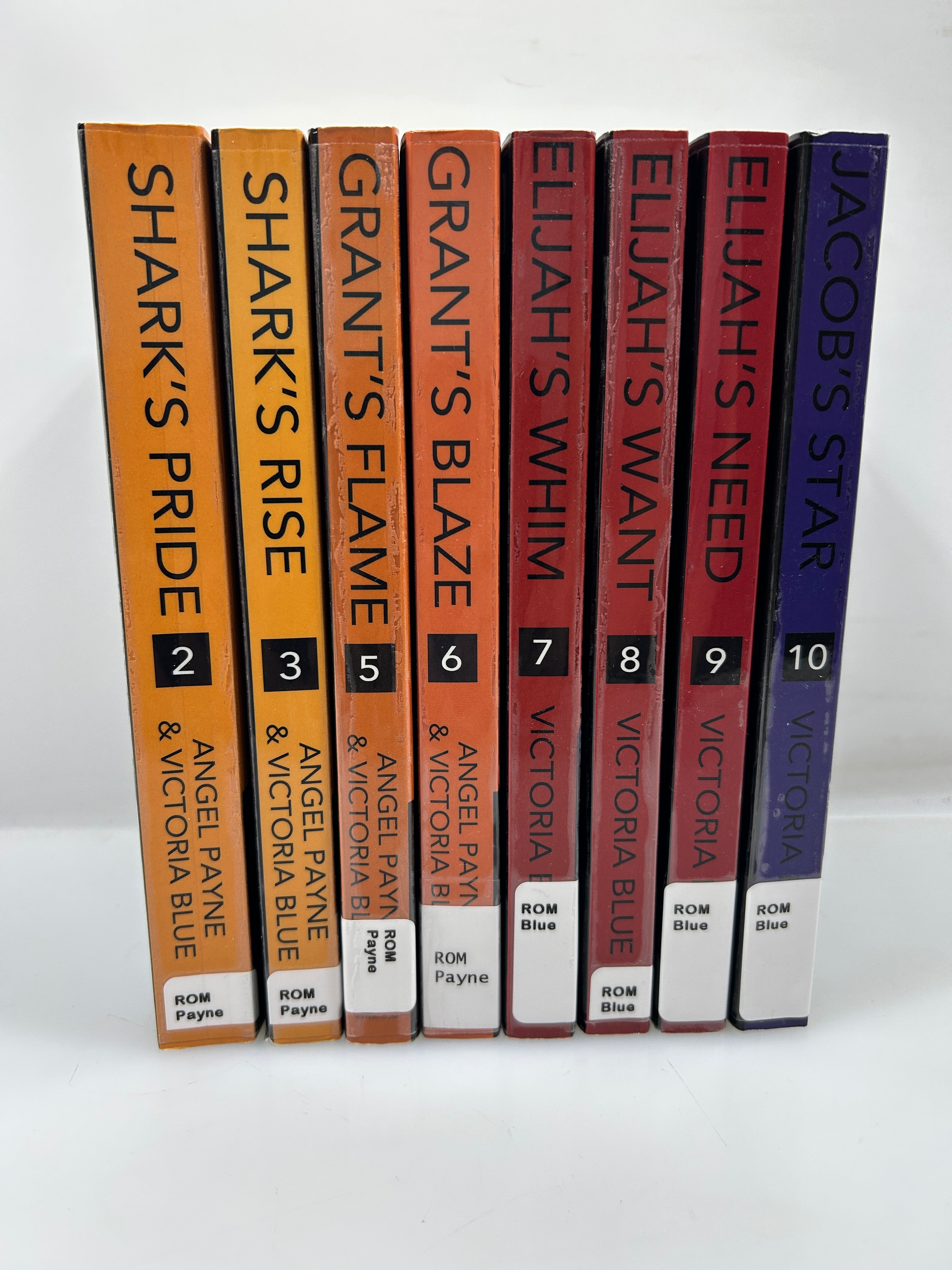 Lot of 8 Shark's Edge Novels by Angel Payne & Victoria Blue 2019-2023 SC