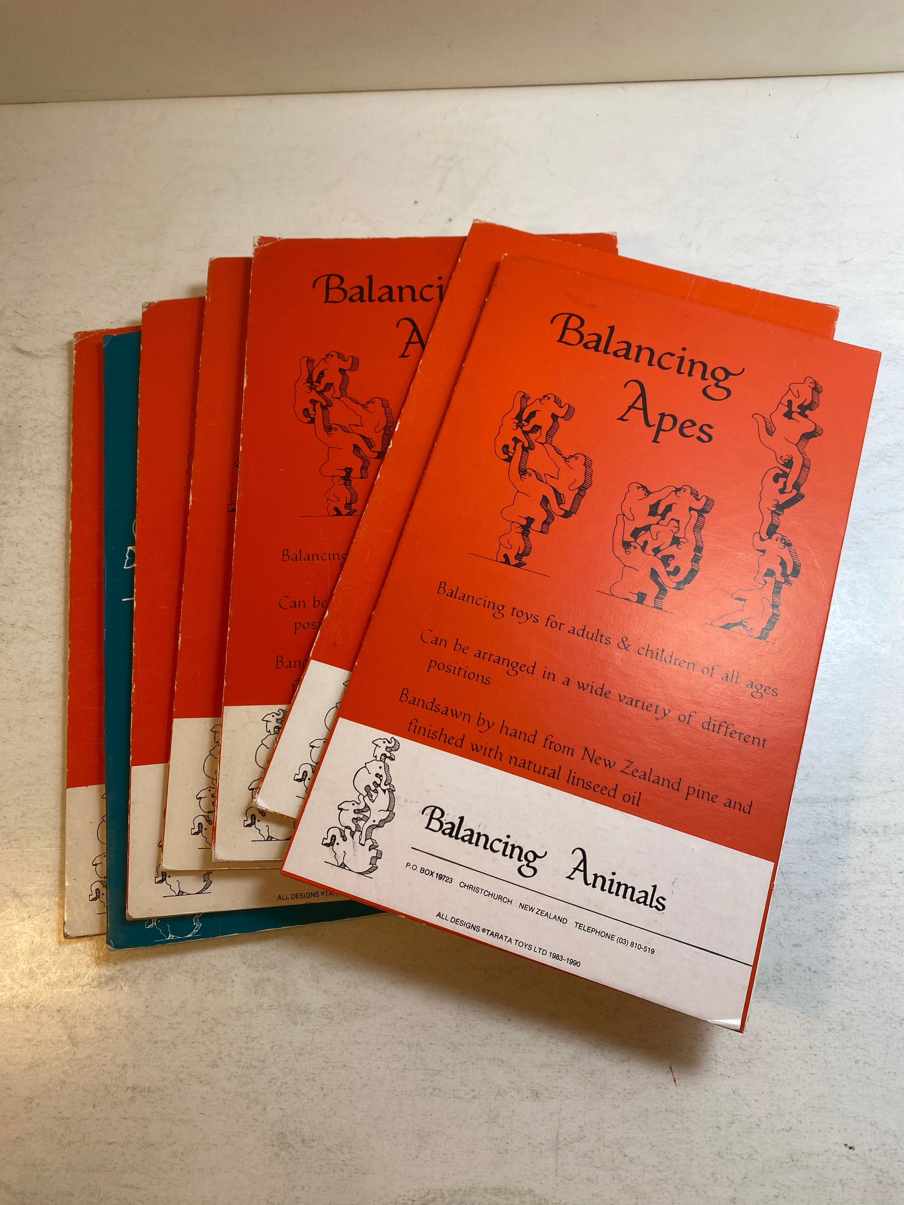 Lot of 8 Tarata Toys Balancing Animals Cards 1983-1990