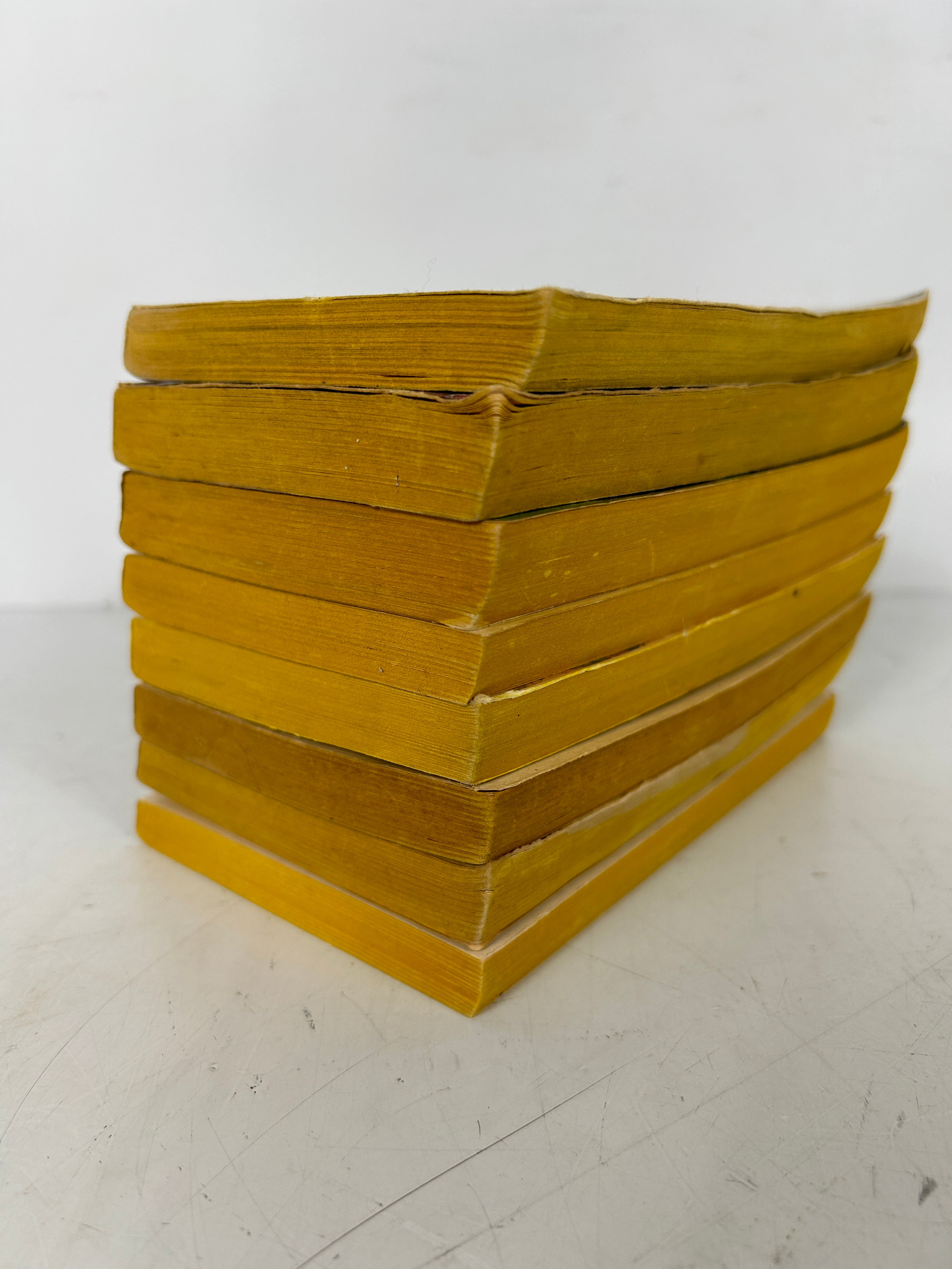 LOT OF 8 Vintage Bantam Romance Yellow Edge 1971-1977 SC