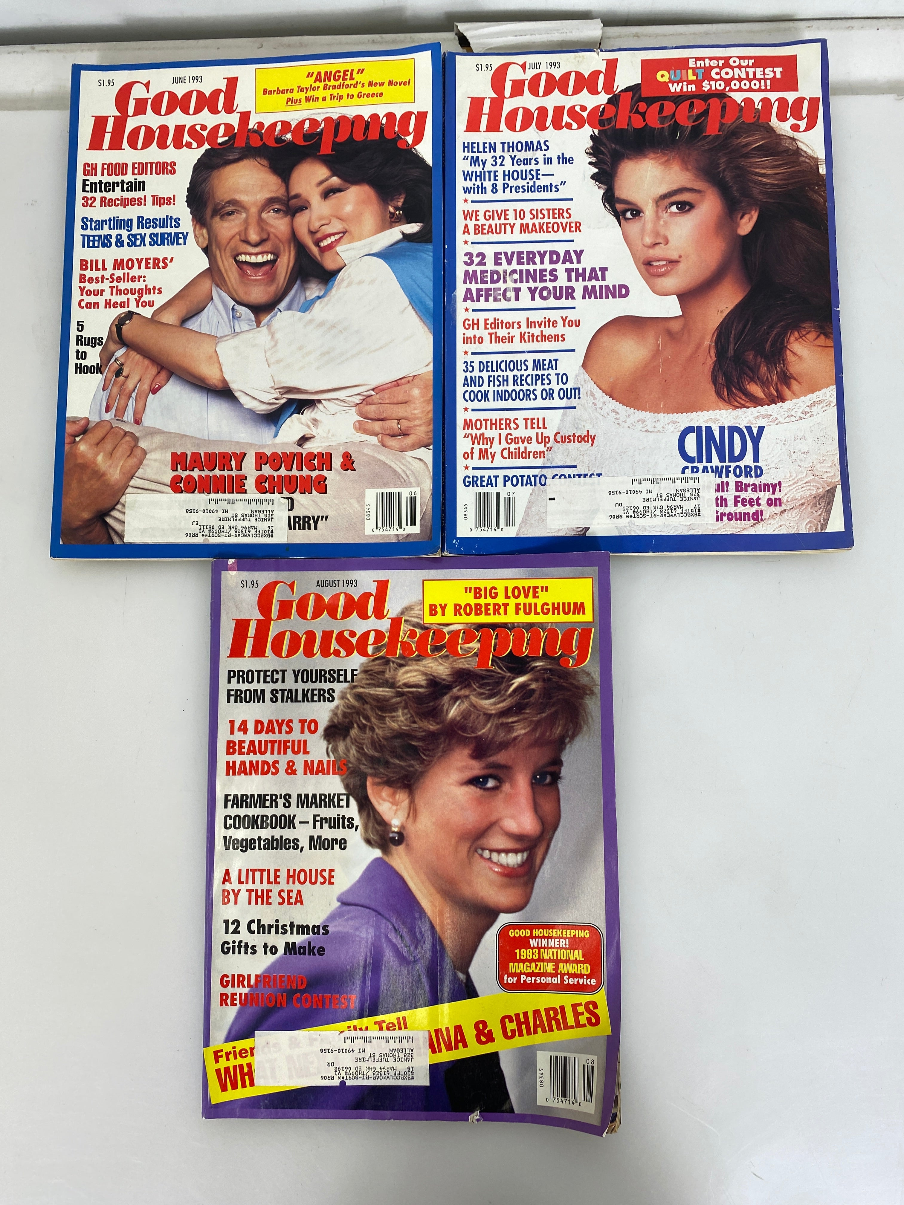 Lot of 8 Vintage Good Housekeeping Magazines 1993