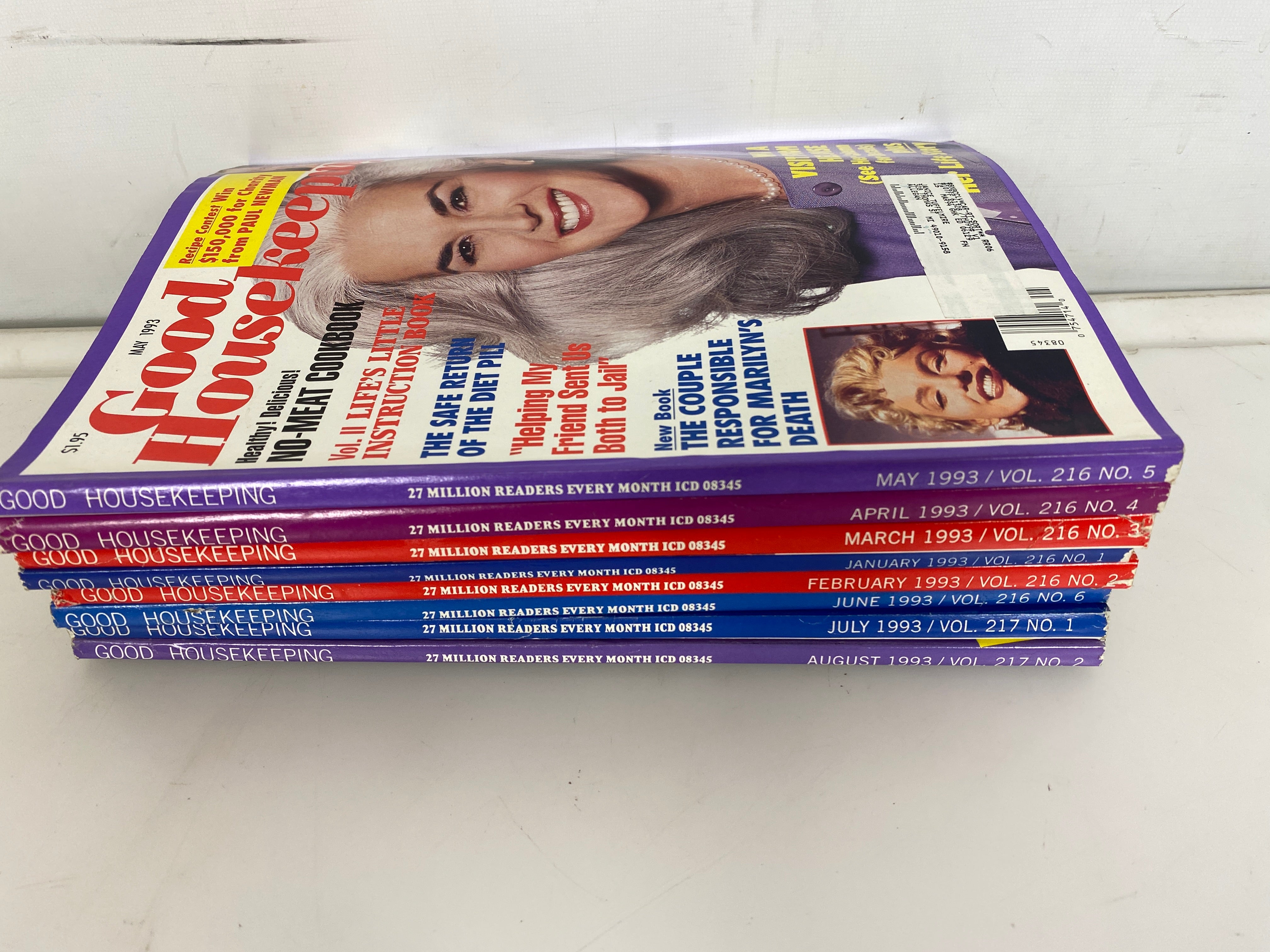 Lot of 8 Vintage Good Housekeeping Magazines 1993