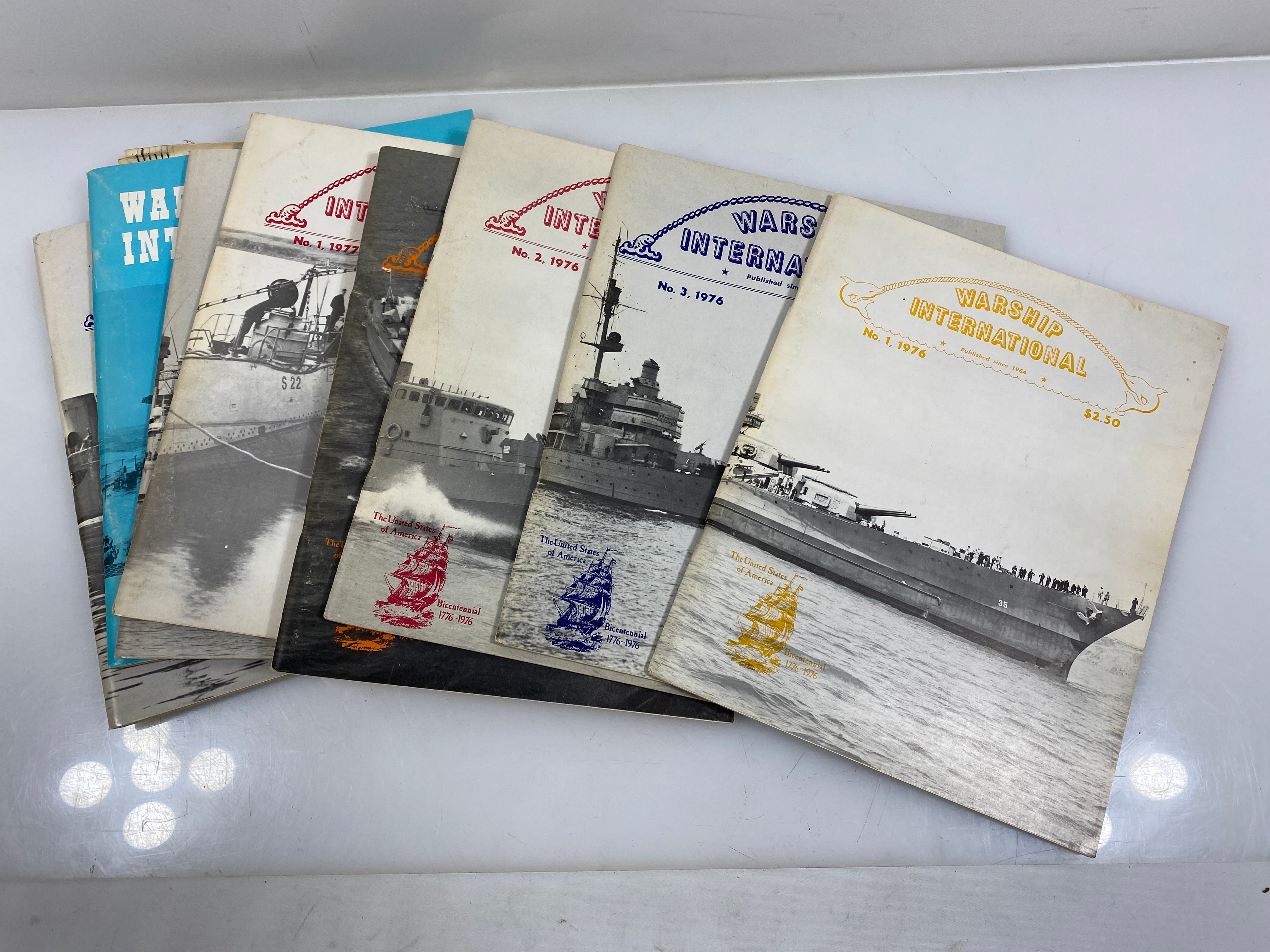 Lot of 8 Warship International Magazines 1976-1977