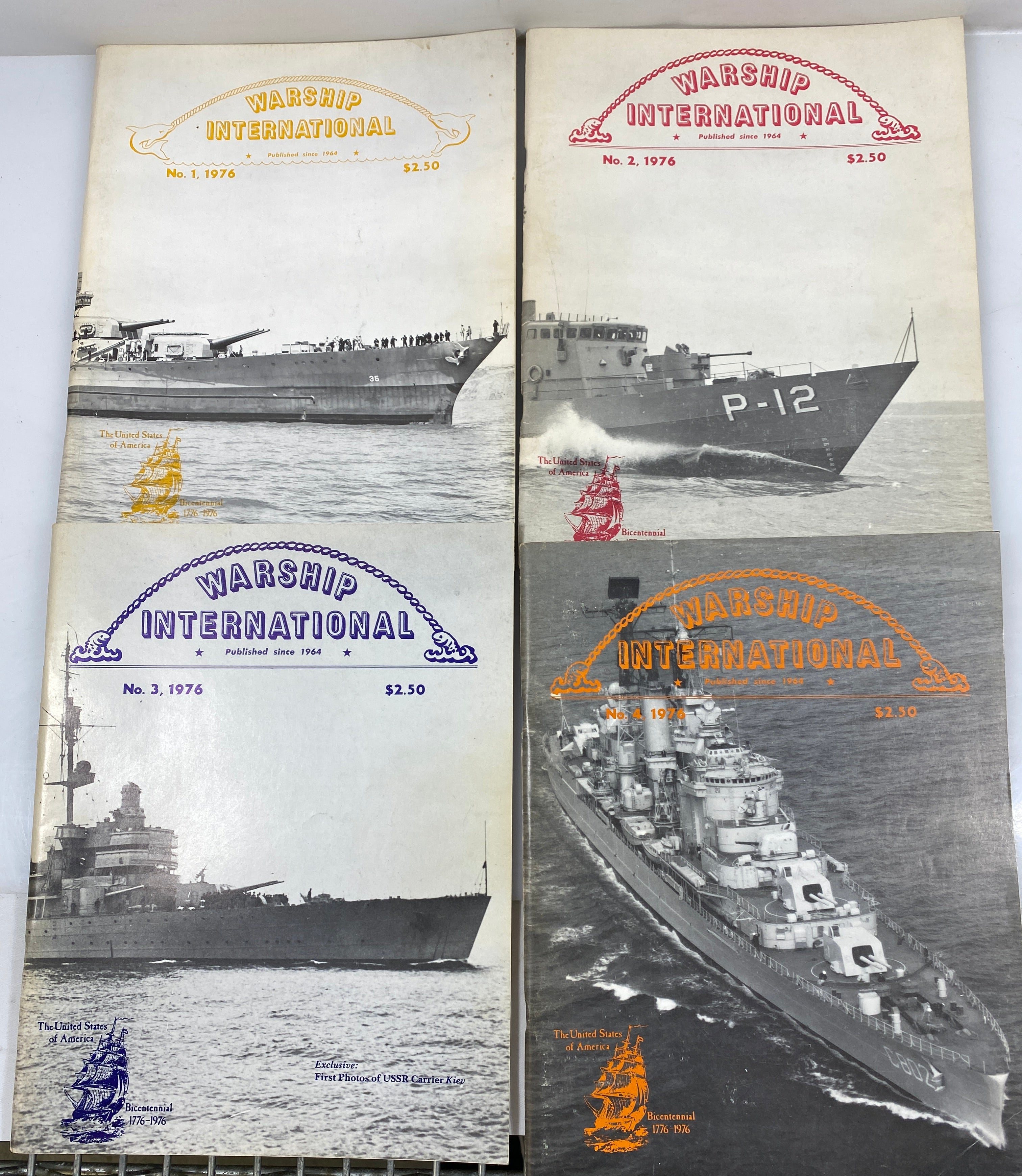 Lot of 8 Warship International Magazines 1976-1977