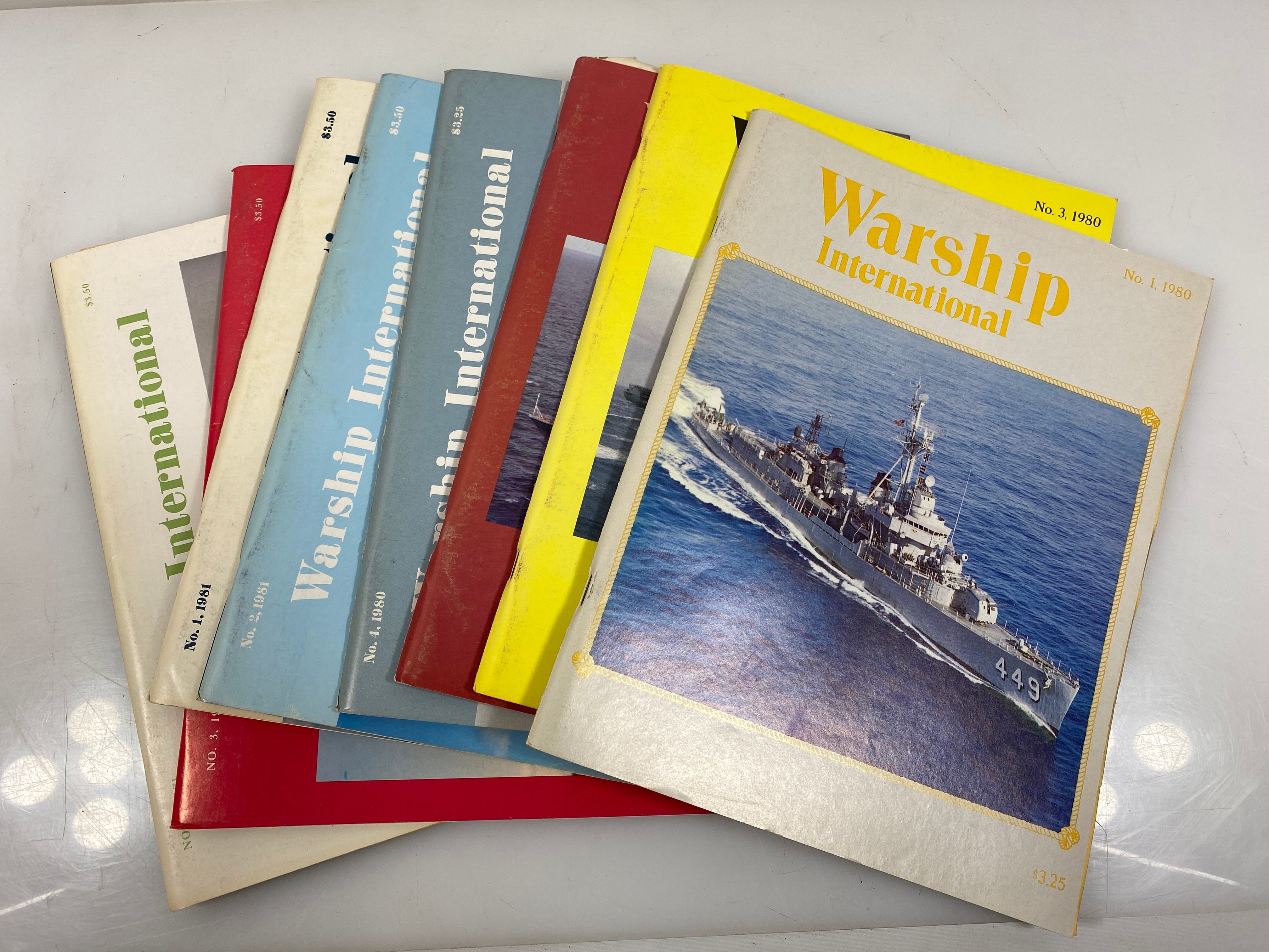 Lot of 8 Warship International Magazines 1980-1981
