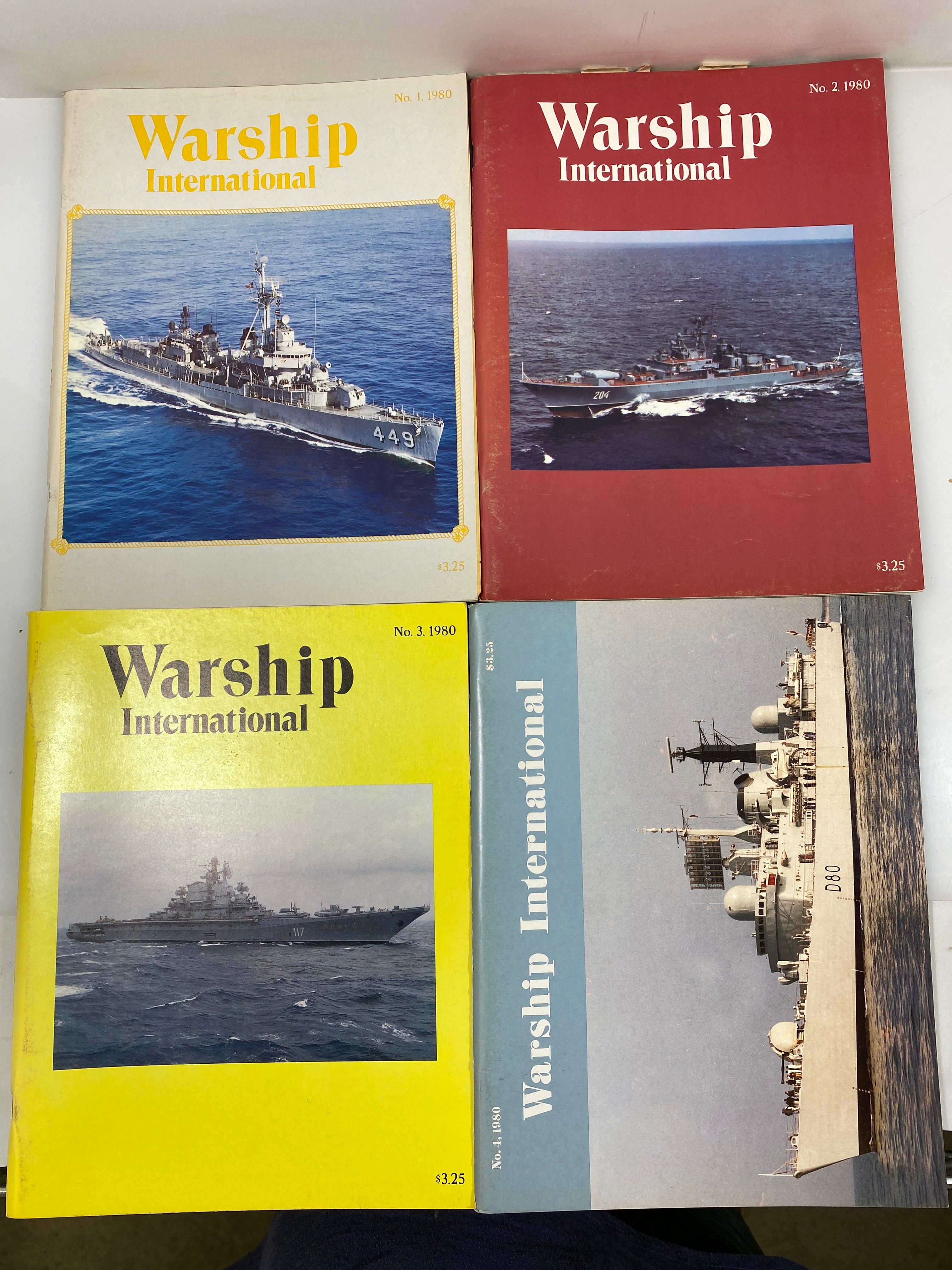 Lot of 8 Warship International Magazines 1980-1981