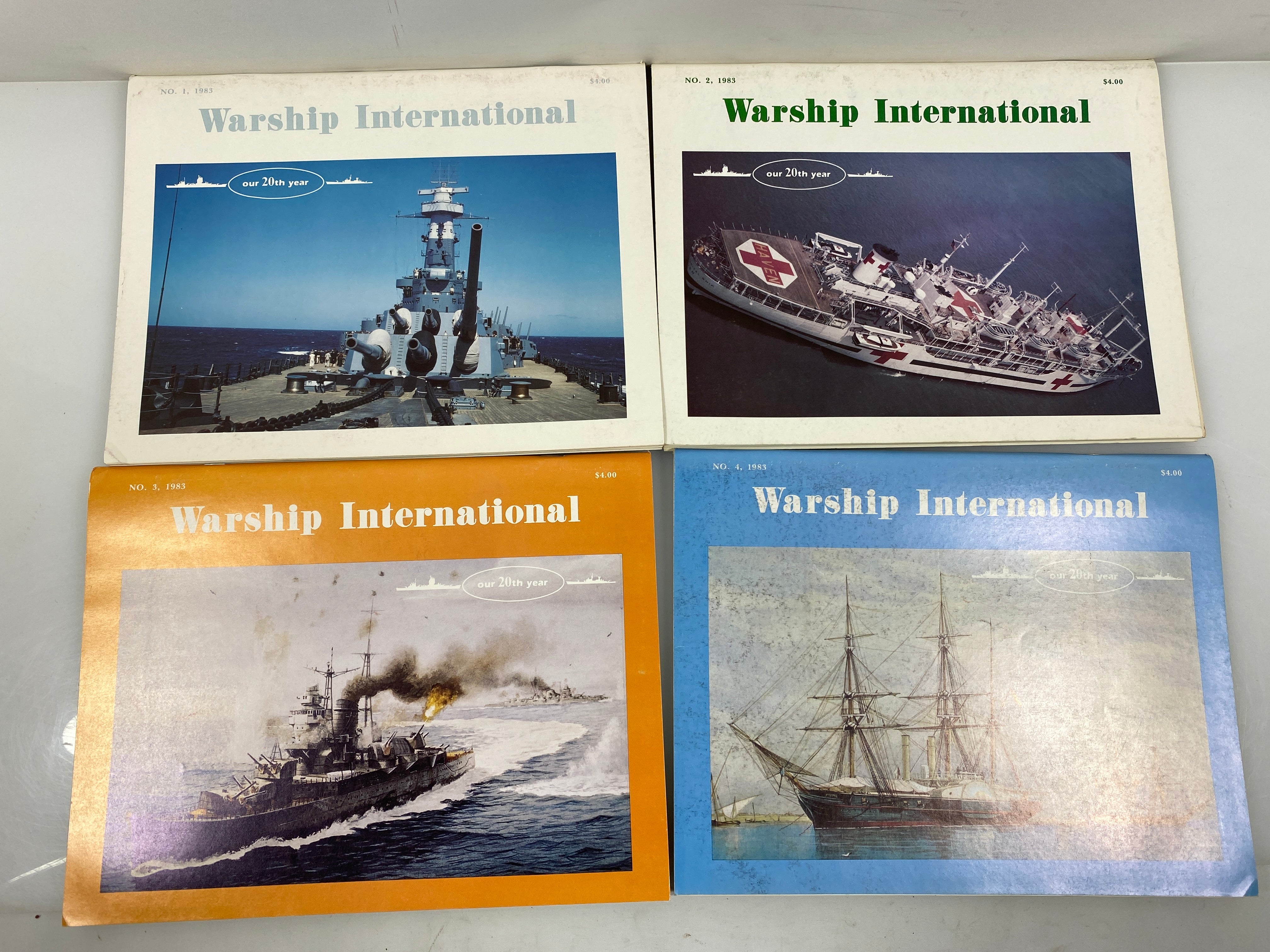 Lot of 8 Warship International Magazines 1982-1983
